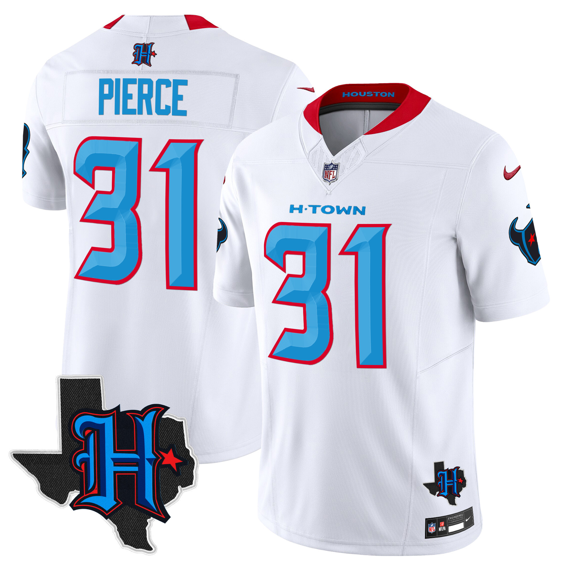 Men's Houston Texans 2024 Texas Patch Vapor Limited Jersey V2 - All Stitched - Image 54