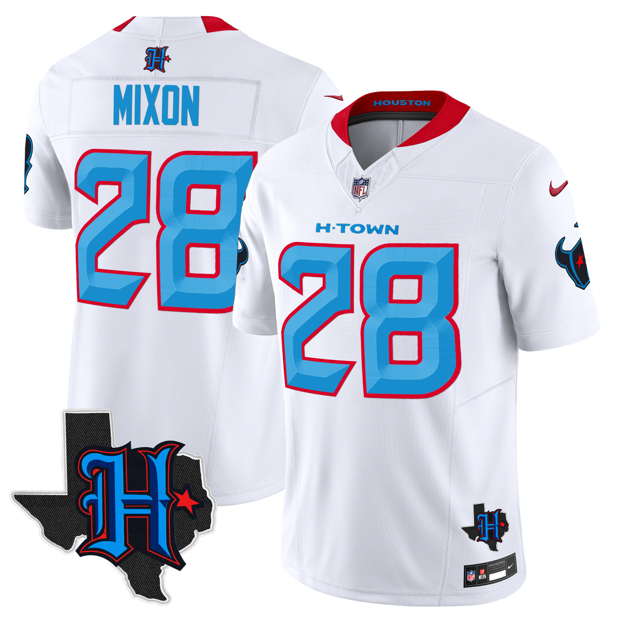 Men's Houston Texans 2024 Texas Patch Vapor Limited Jersey V2 - All Stitched - Image 51