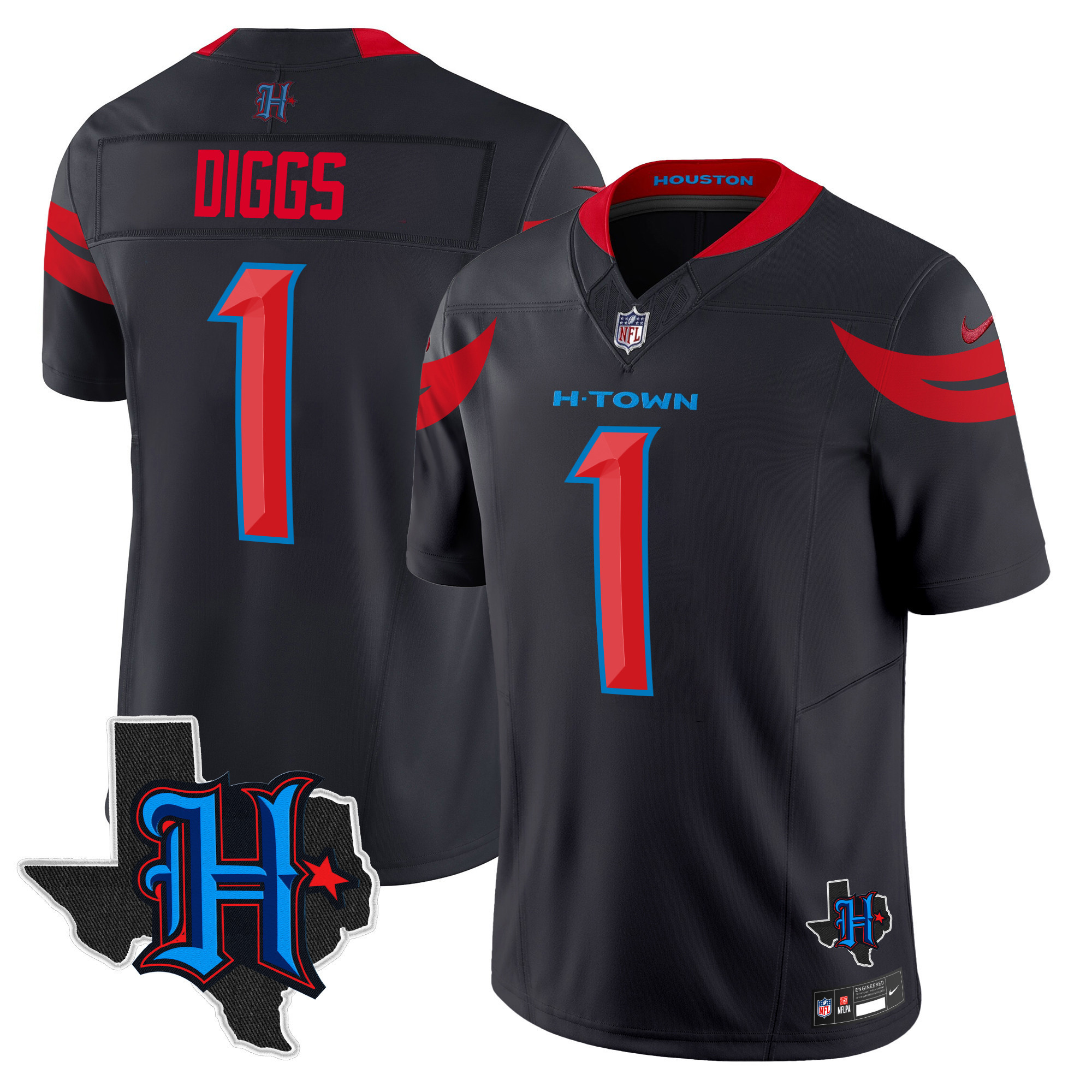 Men's Houston Texans 2024 Texas Patch Vapor Limited Jersey V3 - All Stitched - Image 10