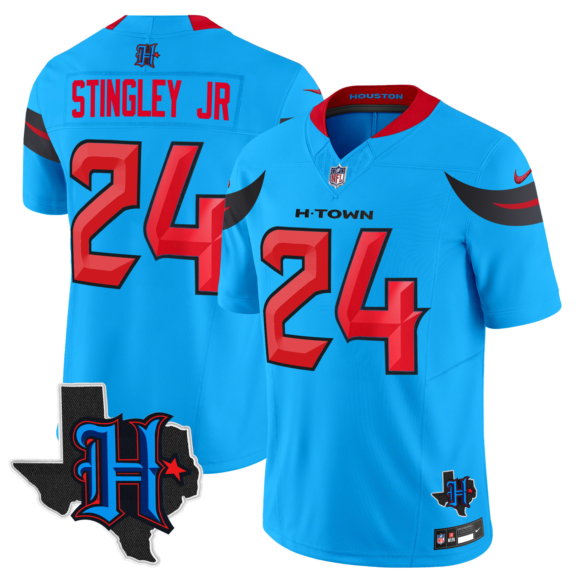 Men's Houston Texans 2024 Texas Patch Vapor Limited Jersey V3 - All Stitched - Image 5