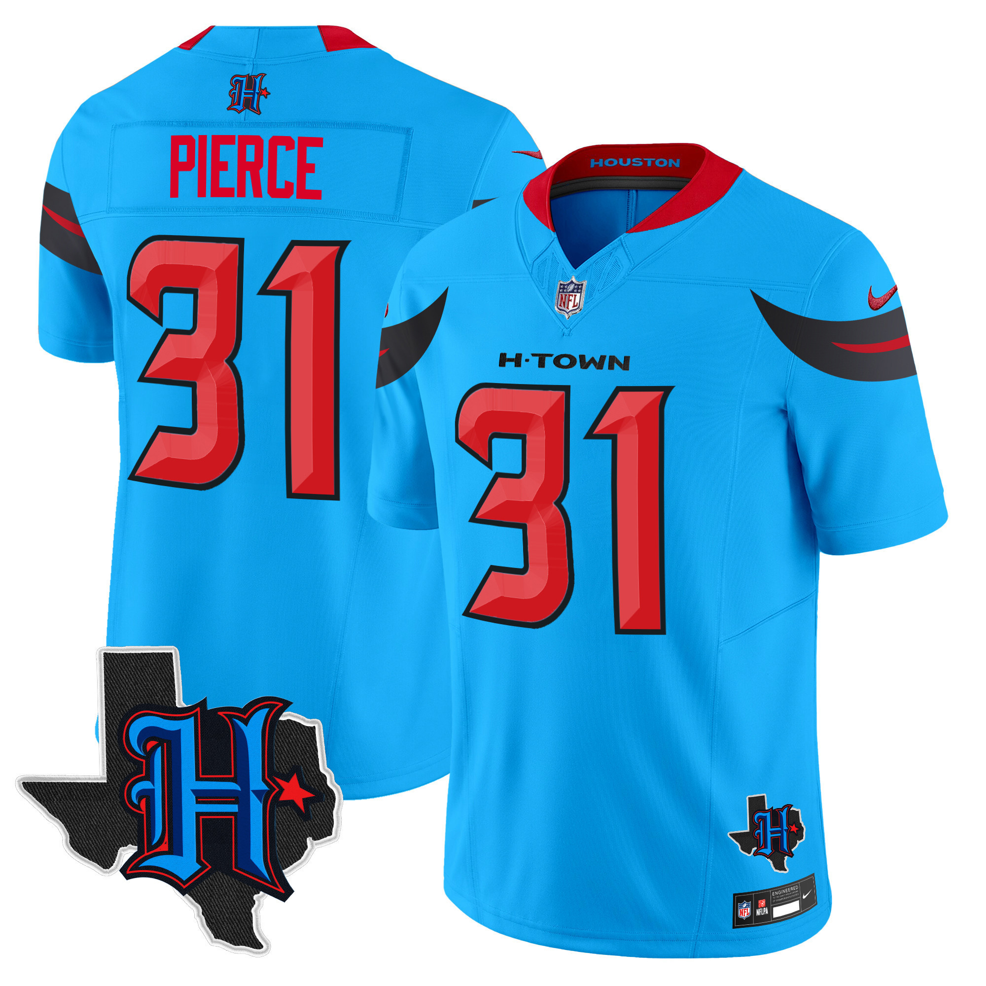 Men's Houston Texans 2024 Texas Patch Vapor Limited Jersey V3 - All Stitched - Image 6