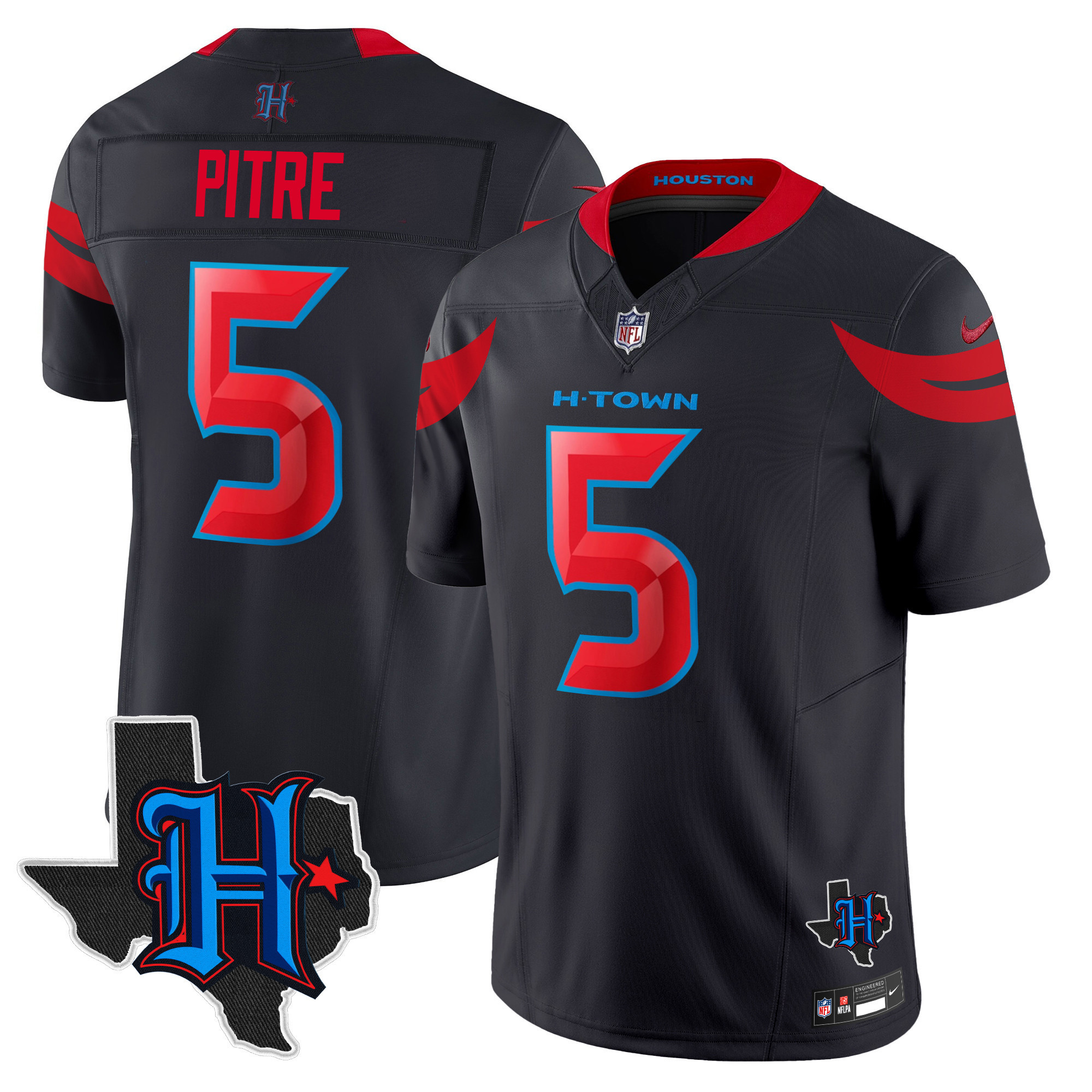 Men's Houston Texans 2024 Texas Patch Vapor Limited Jersey V3 - All Stitched - Image 16