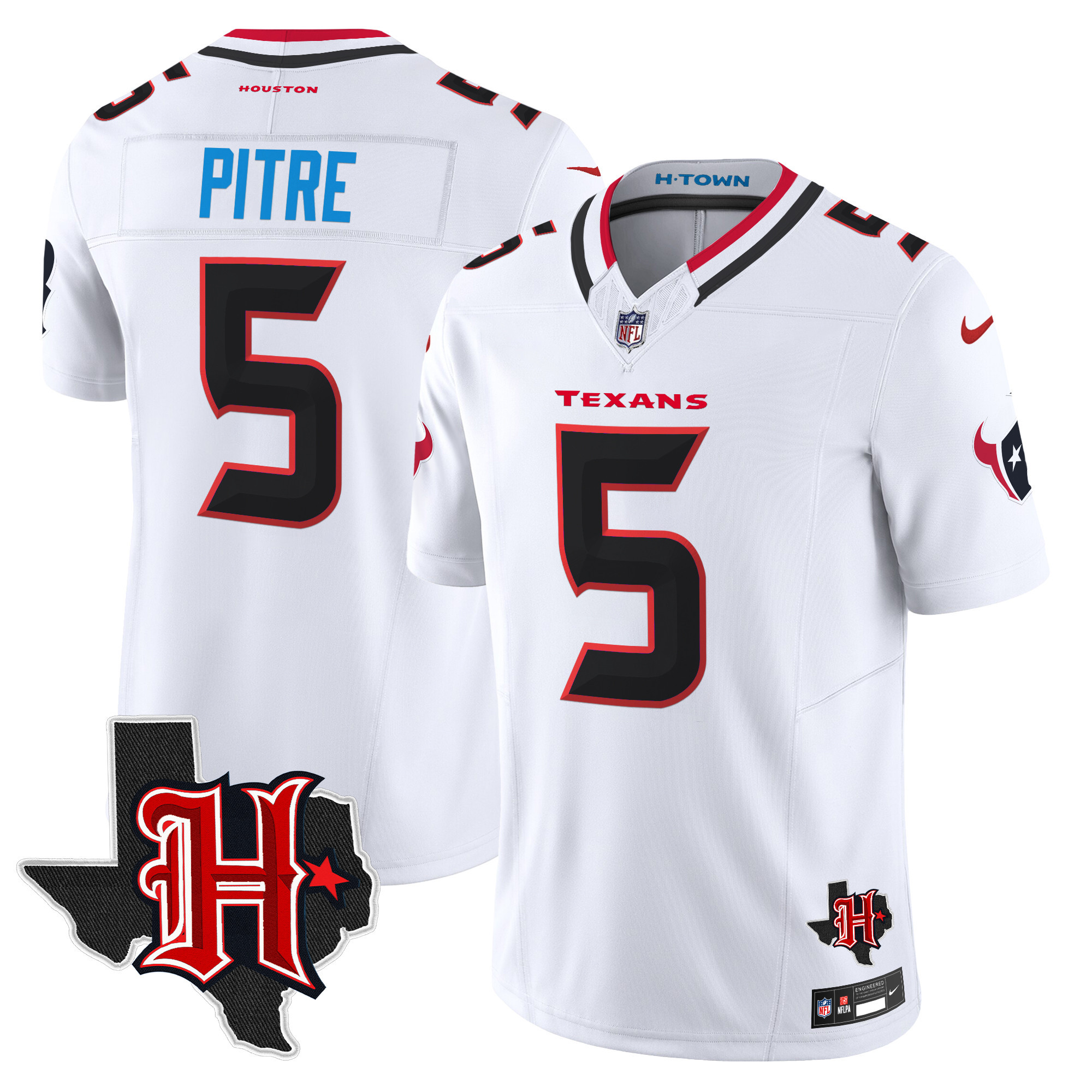 Men's Houston Texans 2024 Texas Patch Vapor Limited Jersey V5 - All Stitched - Image 7