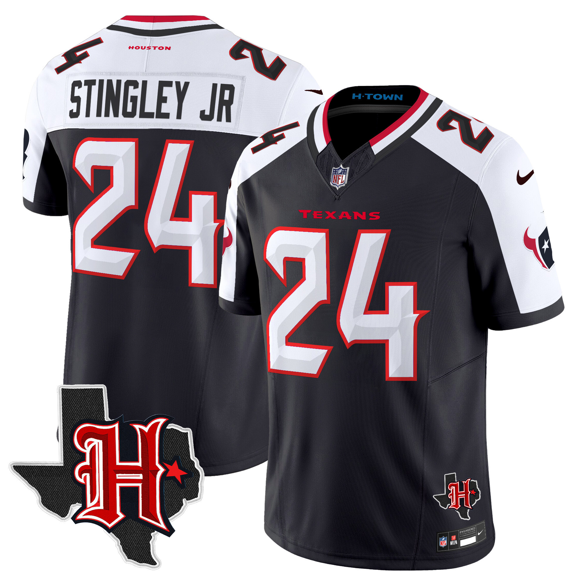 Men's Houston Texans 2024 Texas Patch Vapor Limited Jersey V5 - All Stitched - Image 21