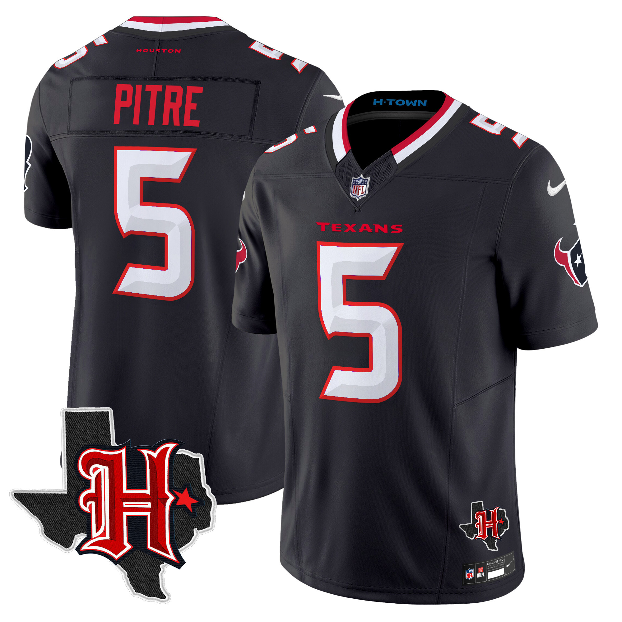 Men's Houston Texans 2024 Texas Patch Vapor Limited Jersey V5 - All Stitched - Image 15