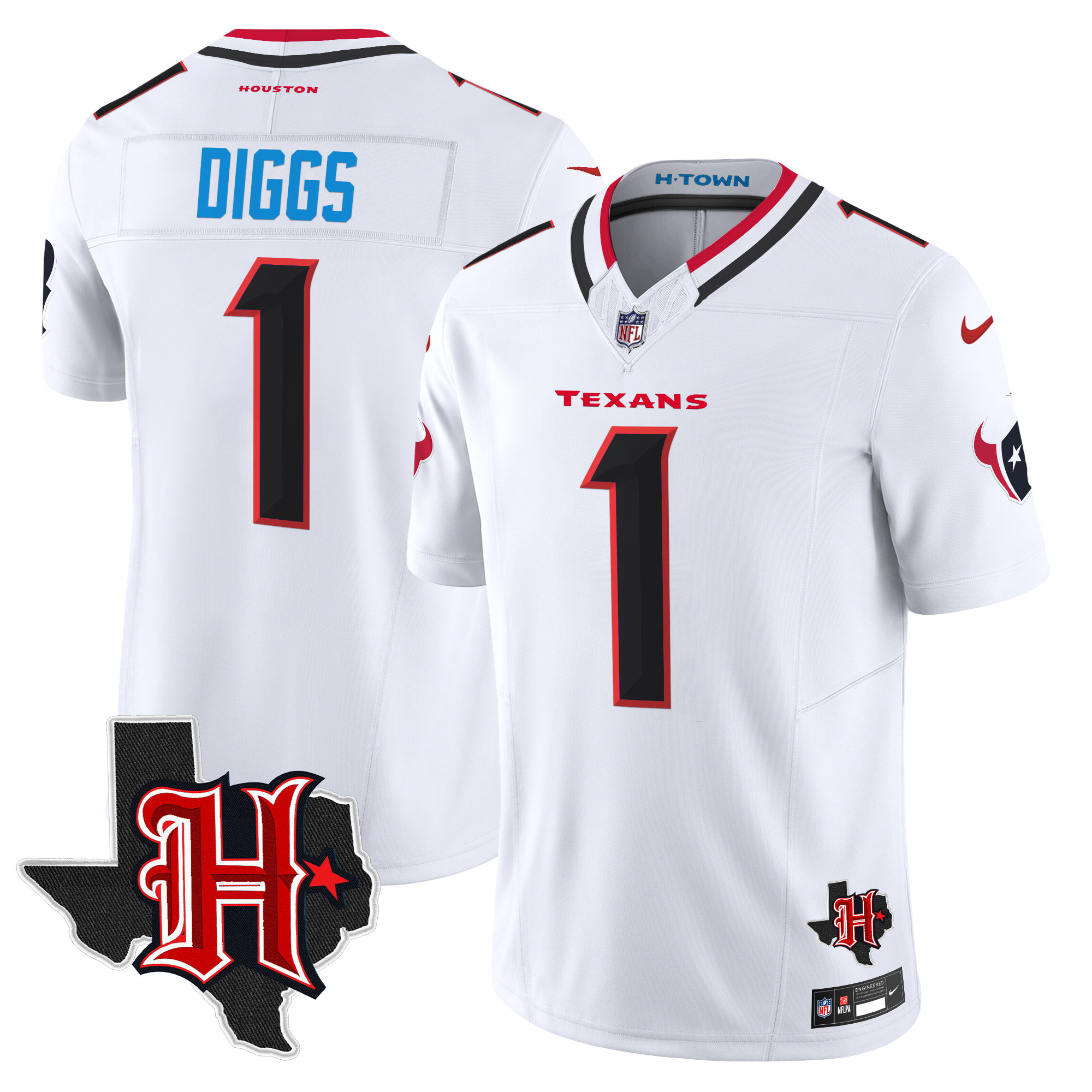 Men's Houston Texans 2024 Texas Patch Vapor Limited Jersey V5 - All Stitched - Image 2