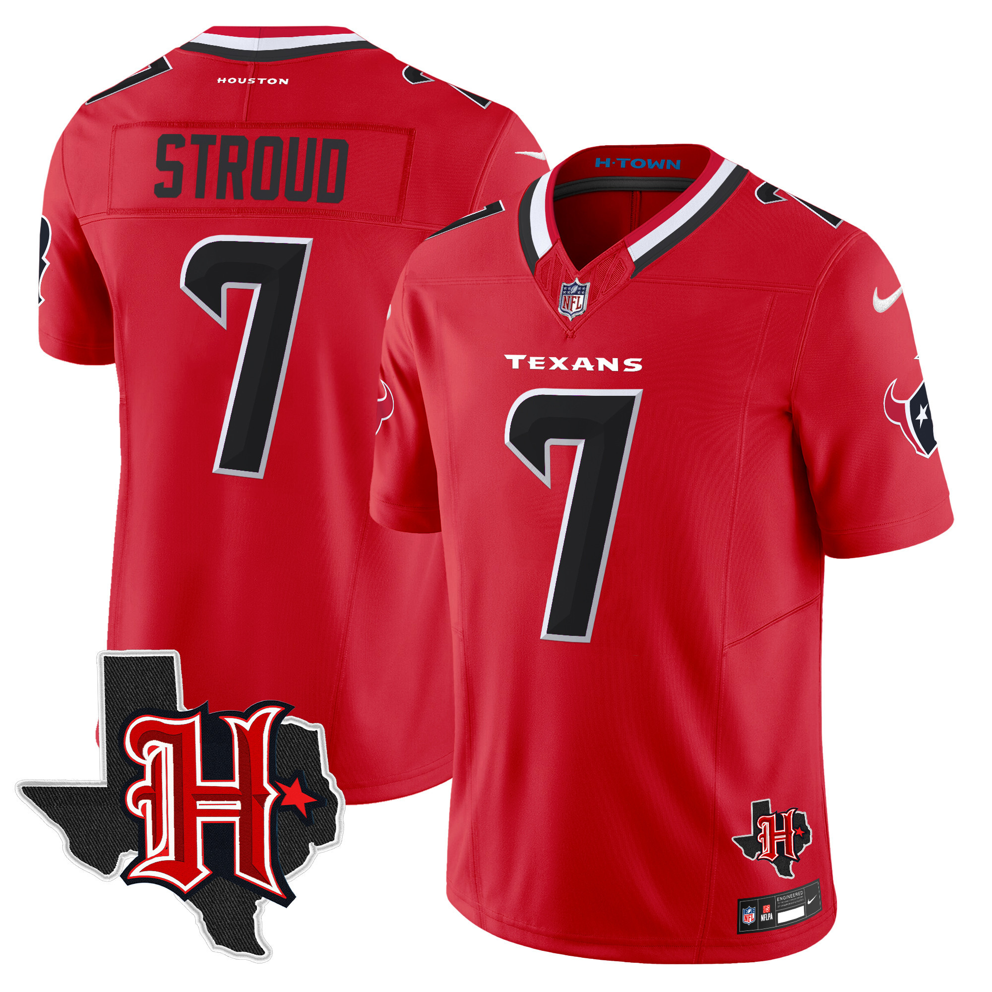 Men's Houston Texans 2024 Texas Patch Vapor Limited Jersey V5 - All Stitched - Image 25