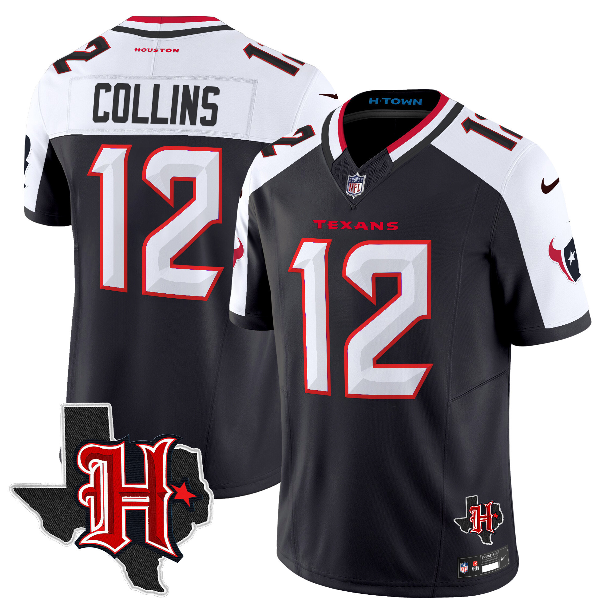 Men's Houston Texans 2024 Texas Patch Vapor Limited Jersey V5 - All Stitched - Image 24
