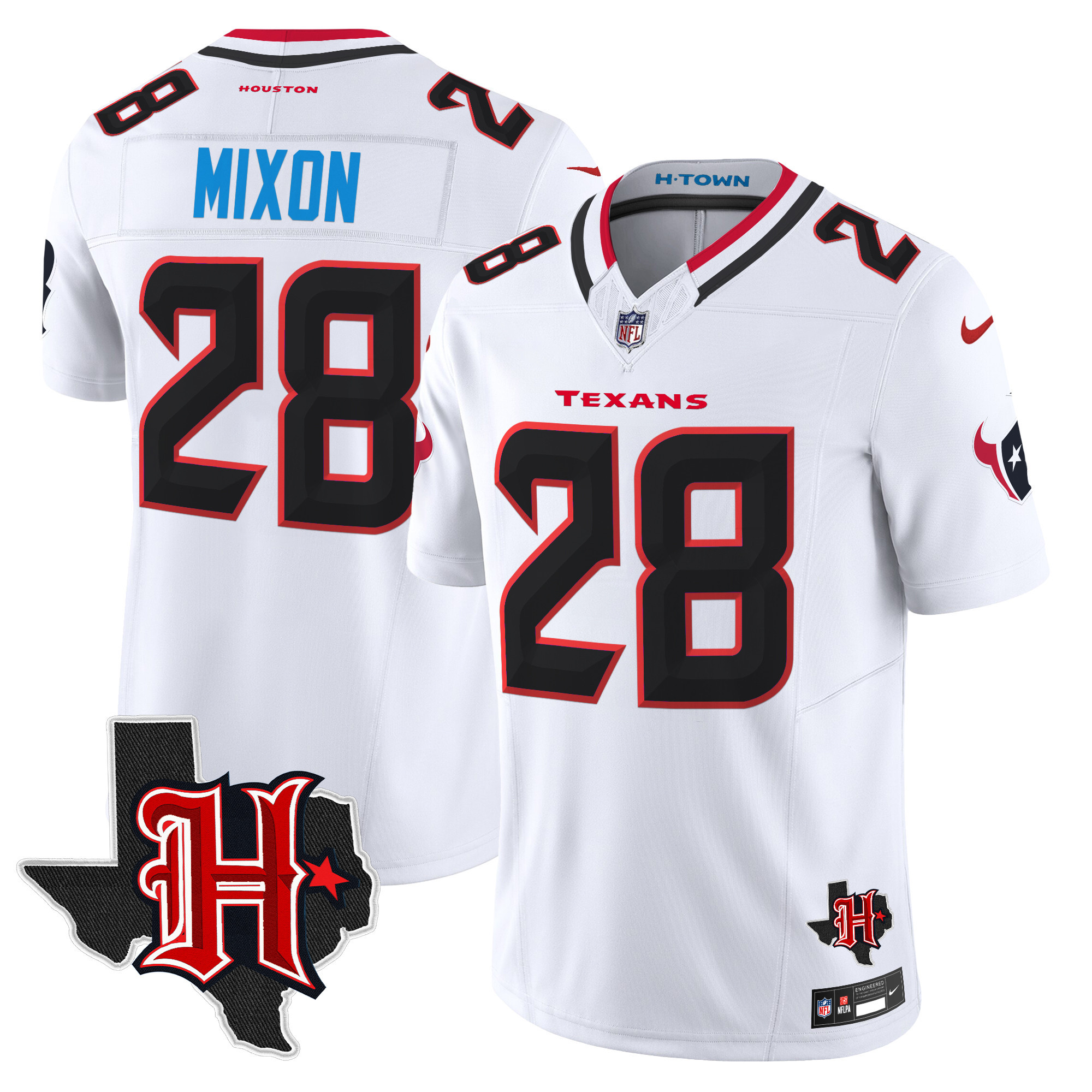 Men's Houston Texans 2024 Texas Patch Vapor Limited Jersey V5 - All Stitched - Image 3