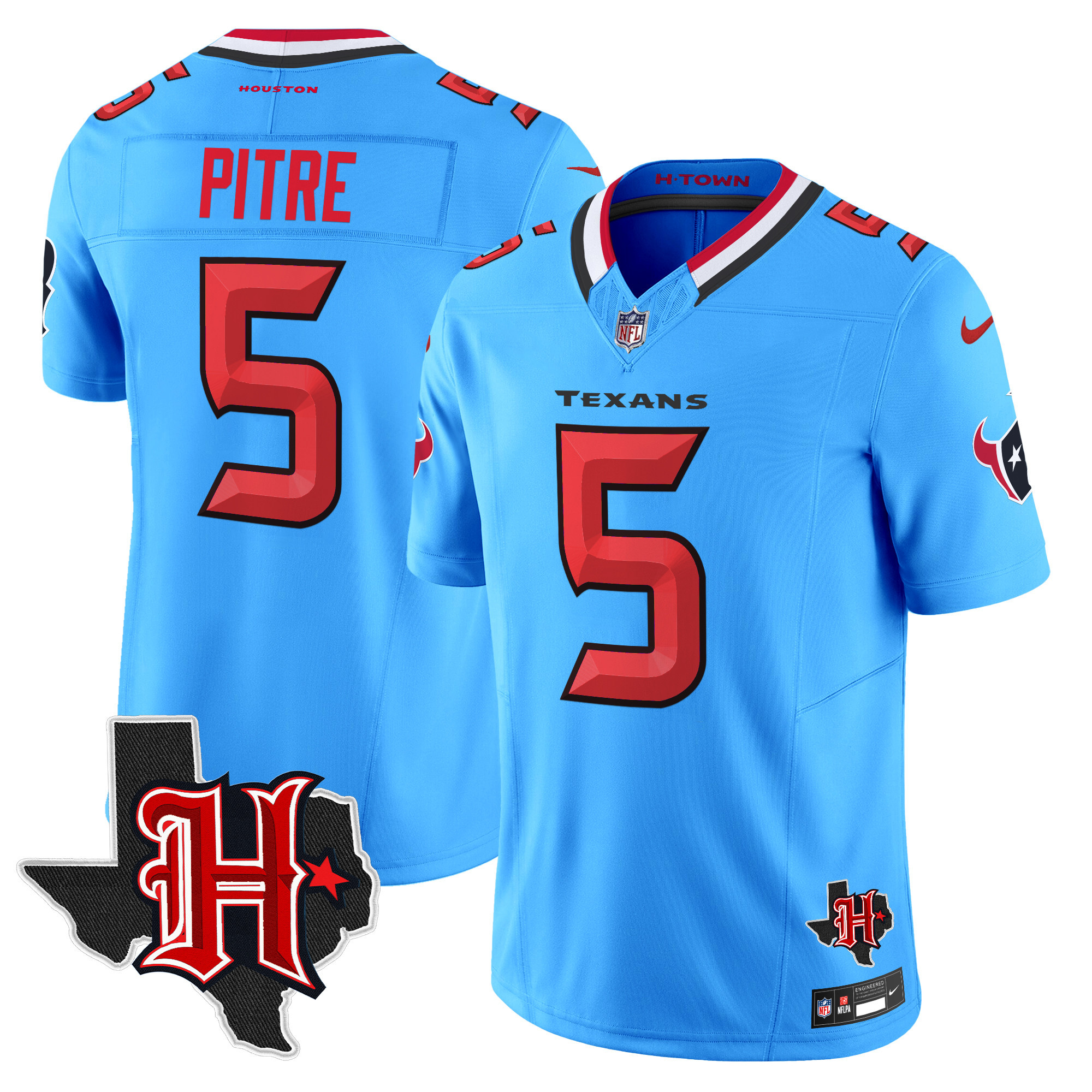 Men's Houston Texans 2024 Texas Patch Vapor Limited Jersey V5 - All Stitched - Image 39
