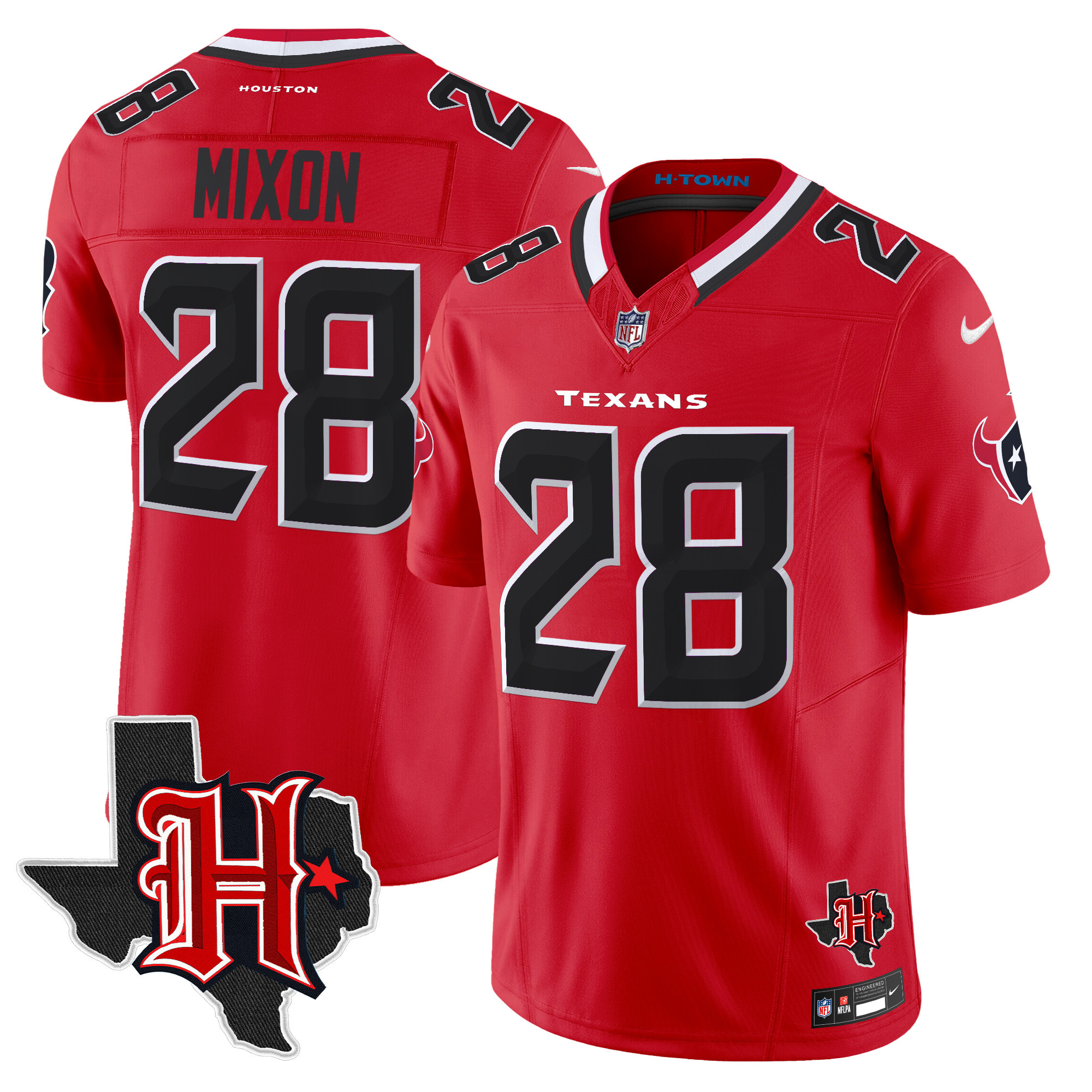 Men's Houston Texans 2024 Texas Patch Vapor Limited Jersey V5 - All Stitched - Image 27