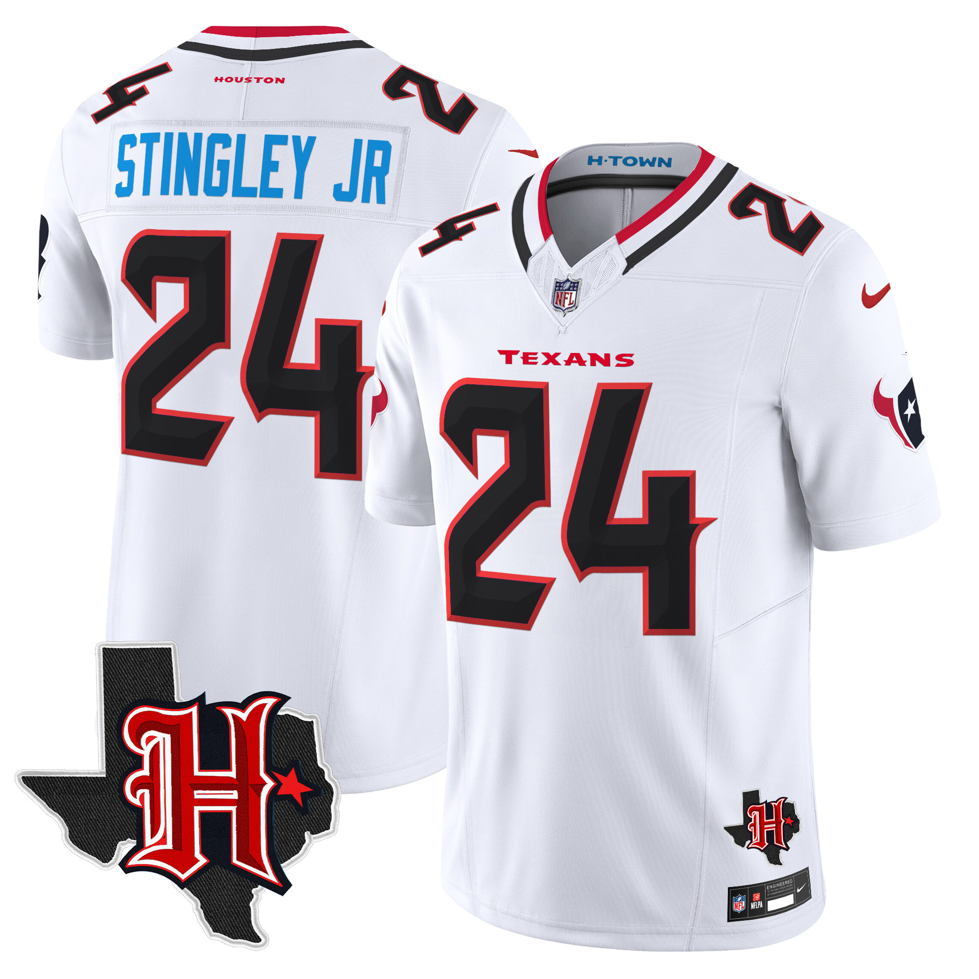 Men's Houston Texans 2024 Texas Patch Vapor Limited Jersey V5 - All Stitched - Image 5