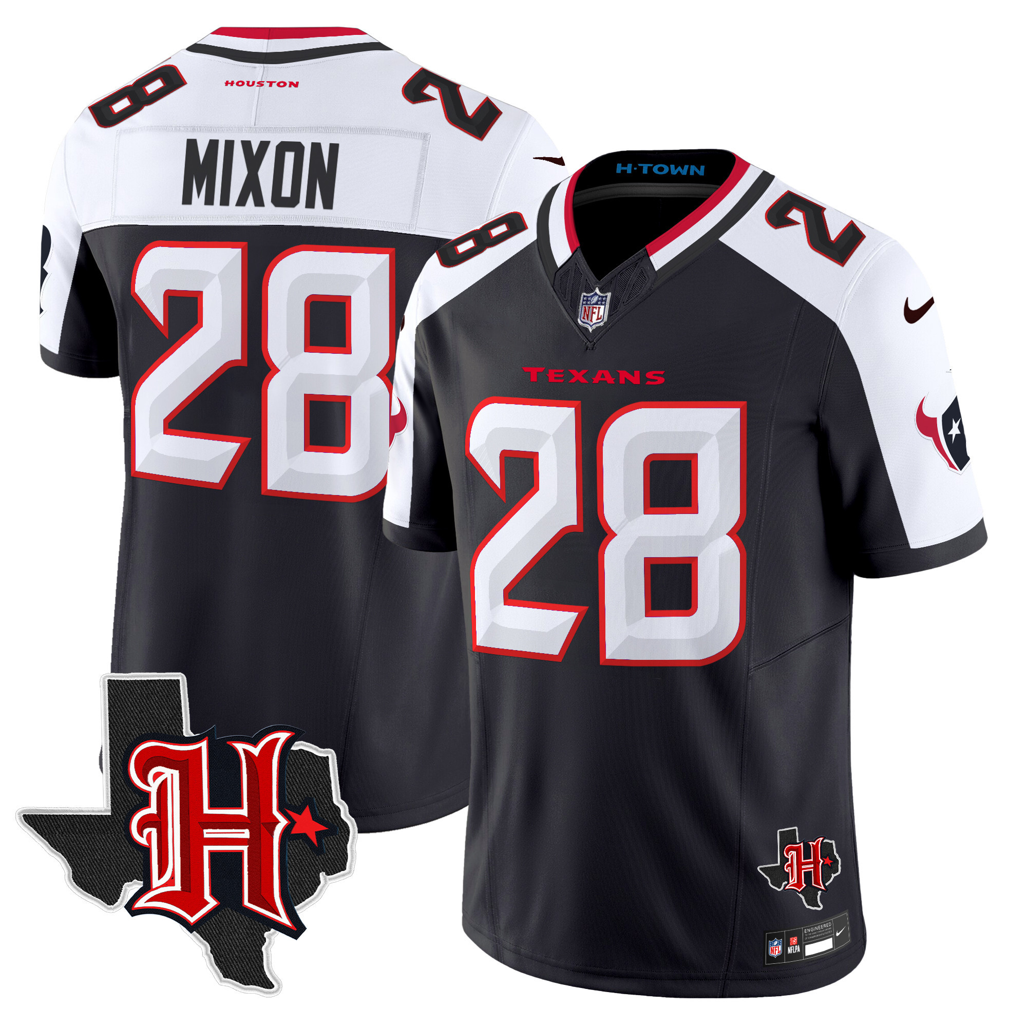 Men's Houston Texans 2024 Texas Patch Vapor Limited Jersey V5 - All Stitched - Image 19
