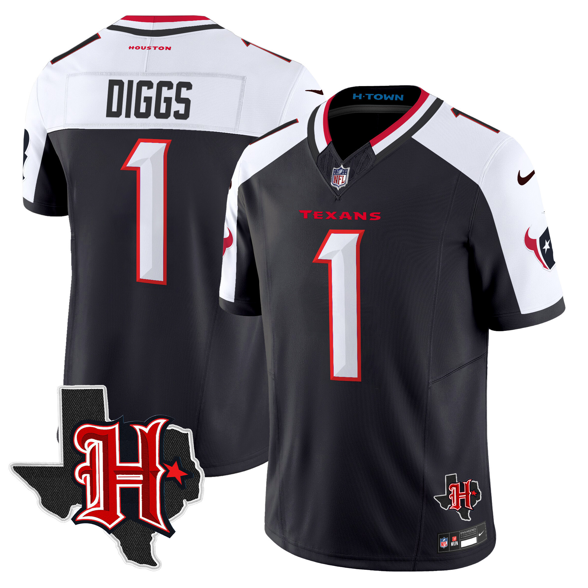 Men's Houston Texans 2024 Texas Patch Vapor Limited Jersey V5 - All Stitched - Image 18