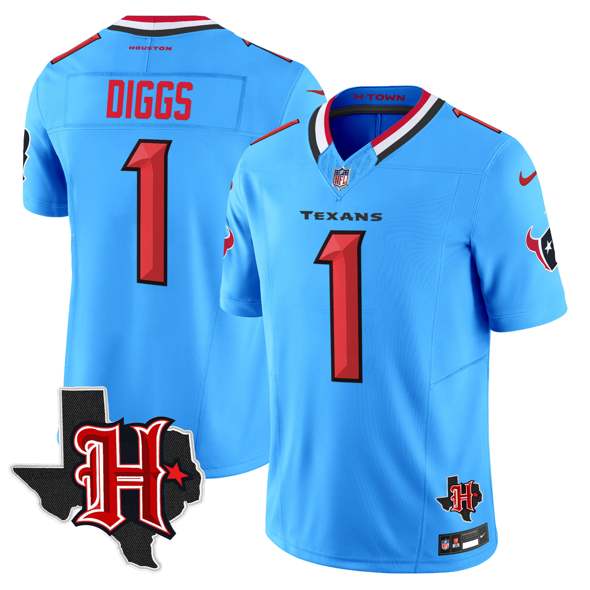 Men's Houston Texans 2024 Texas Patch Vapor Limited Jersey V5 - All Stitched - Image 34