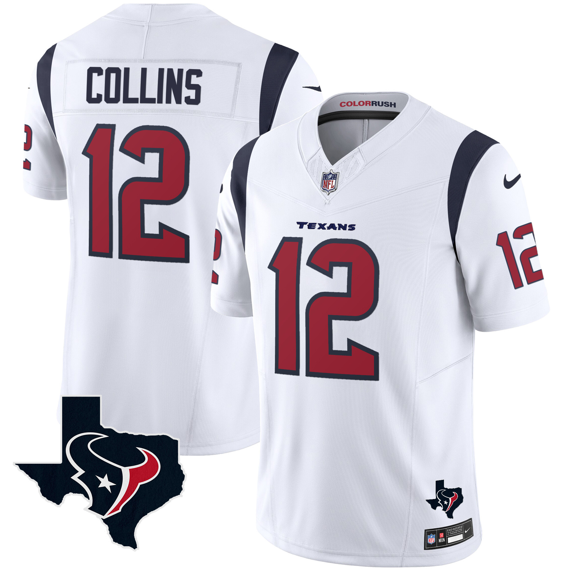 Men's Houston Texans Color Rush Legend Vapor Jersey V2 - All Stitched - Image 18