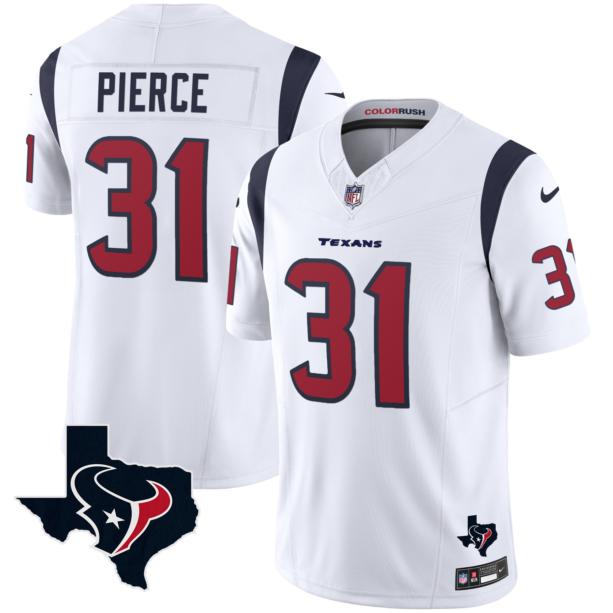 Men's Houston Texans Color Rush Legend Vapor Jersey V2 - All Stitched - Image 17