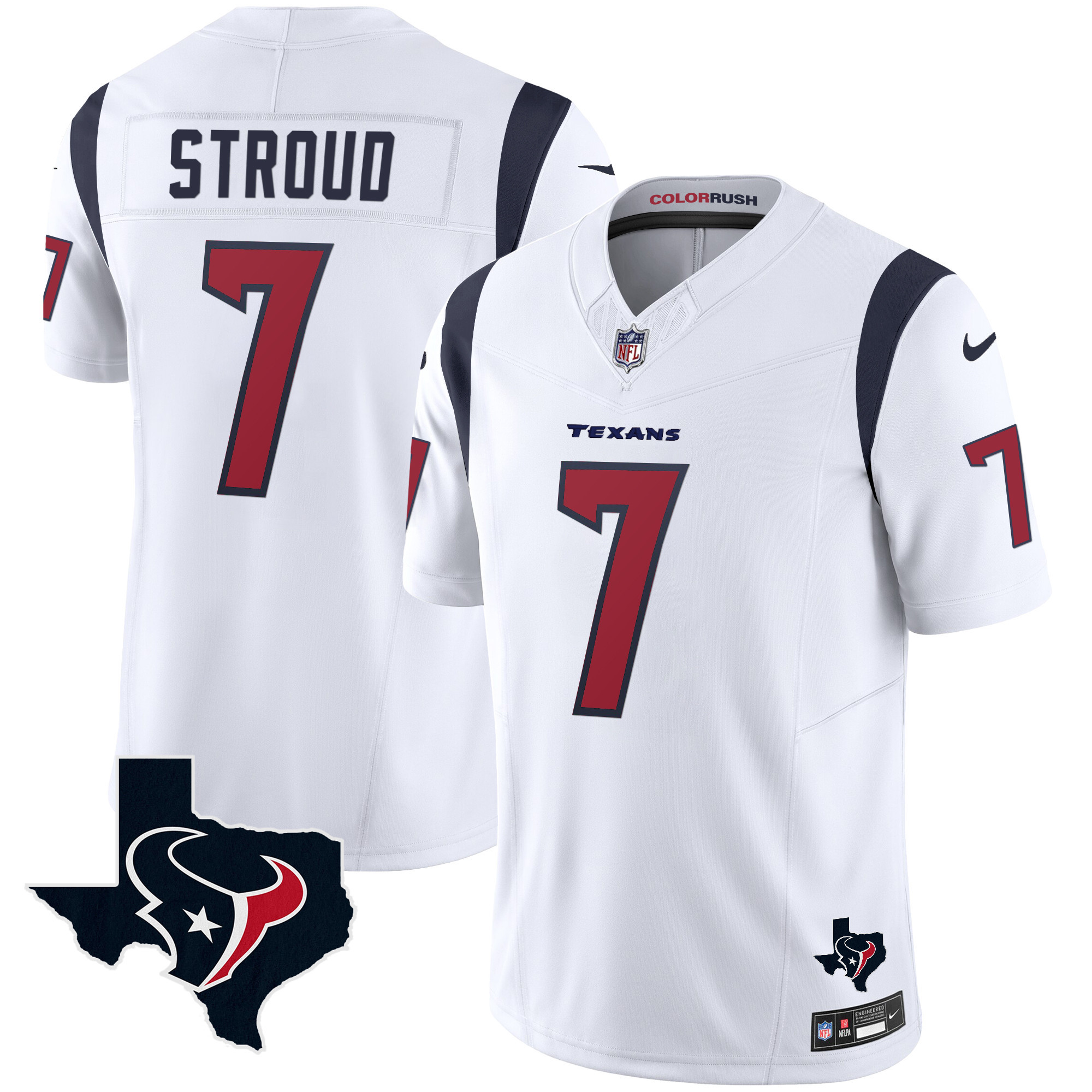 Men's Houston Texans Color Rush Legend Vapor Jersey V2 - All Stitched - Image 15