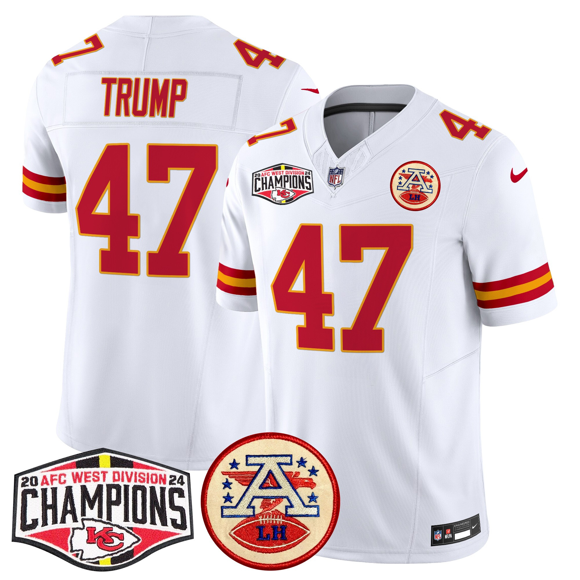 Men's Kansas City Chiefs 2024 AFC West Division Champions Patch Vapor Limited Jersey - All Stitched - Image 56