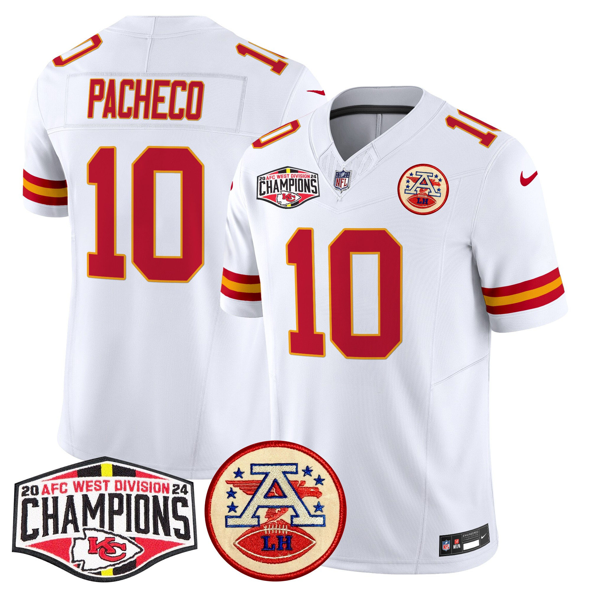 Men's Kansas City Chiefs 2024 AFC West Division Champions Patch Vapor Limited Jersey - All Stitched - Image 52