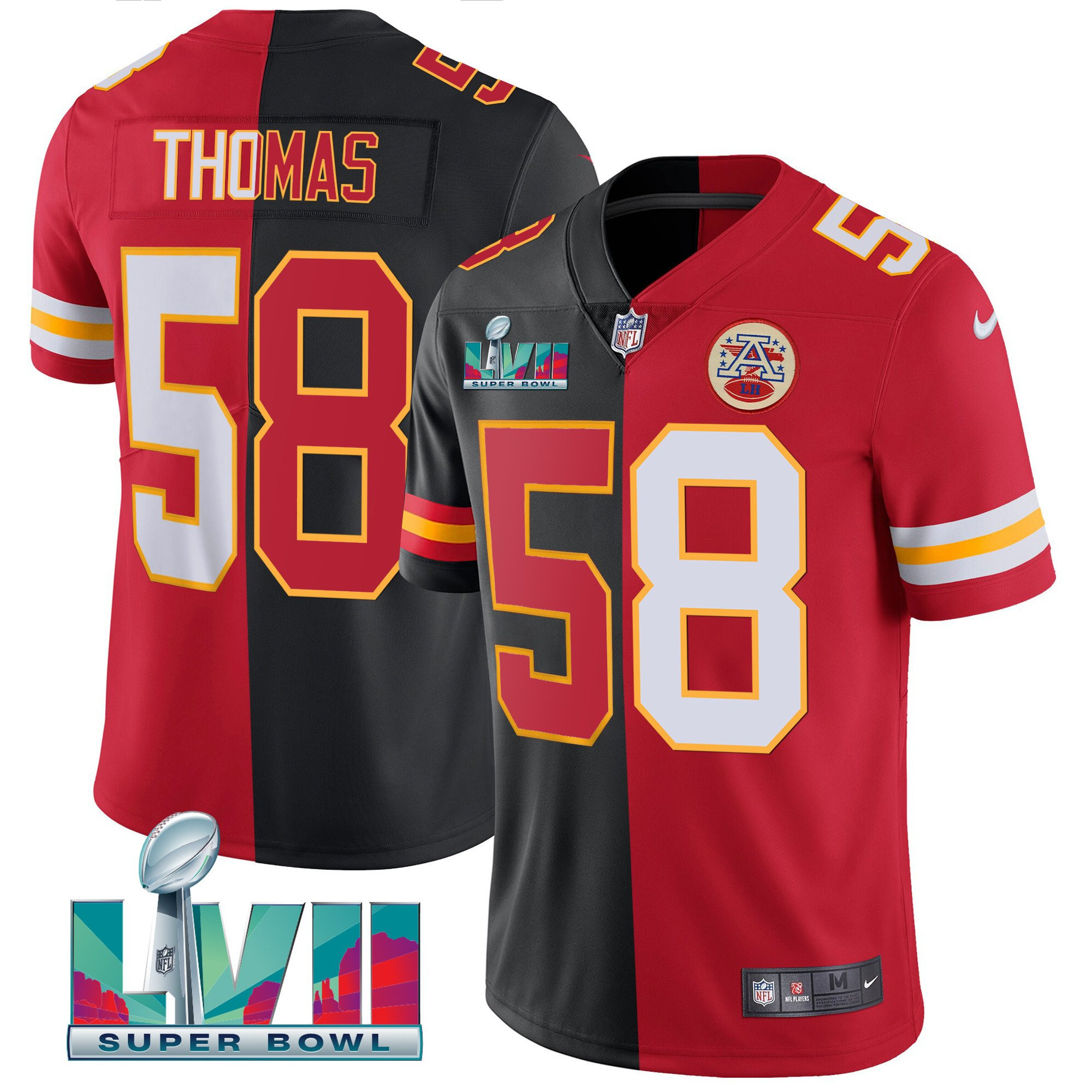 Men's Kansas City Chiefs Super Bowl LVII Vapor Player Jersey - All Stitched - Image 22
