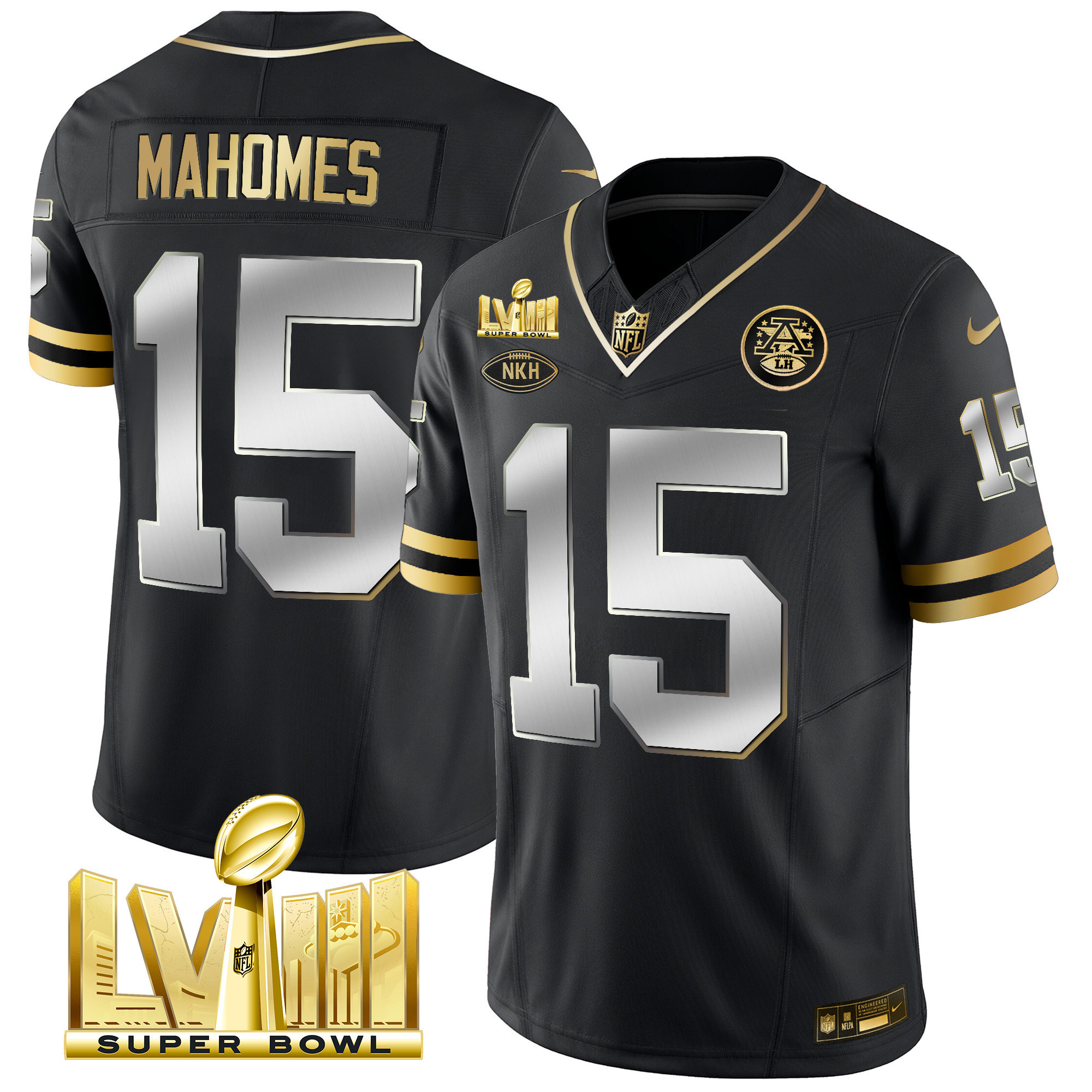 Men's Kansas City Chiefs Throwback Super Bowl LVIII Vapor Jersey - All Stitched - Image 22