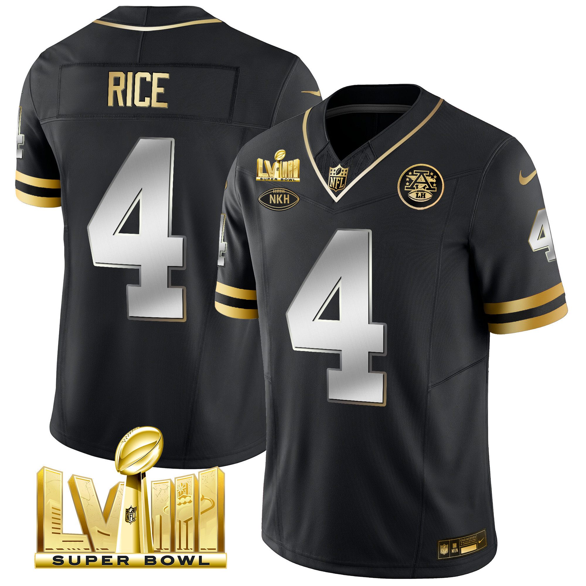 Men's Kansas City Chiefs Throwback Super Bowl LVIII Vapor Jersey - All Stitched - Image 28