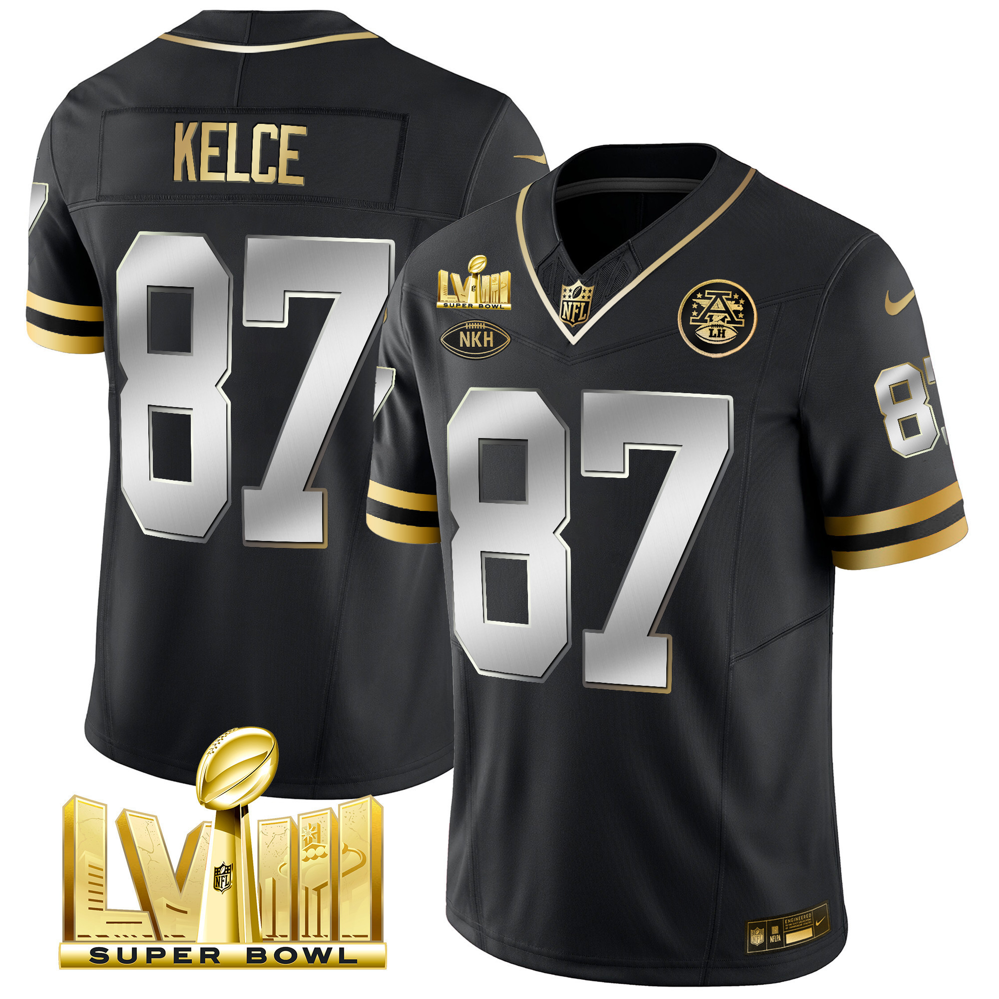 Men's Kansas City Chiefs Throwback Super Bowl LVIII Vapor Jersey - All Stitched - Image 23