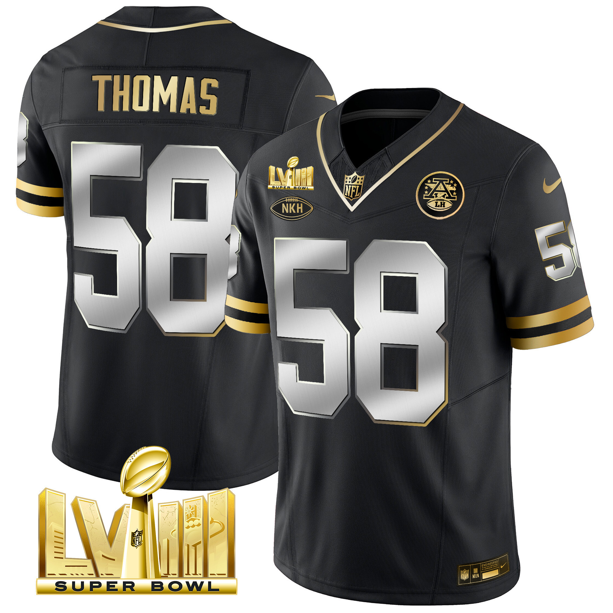 Men's Kansas City Chiefs Throwback Super Bowl LVIII Vapor Jersey - All Stitched - Image 24