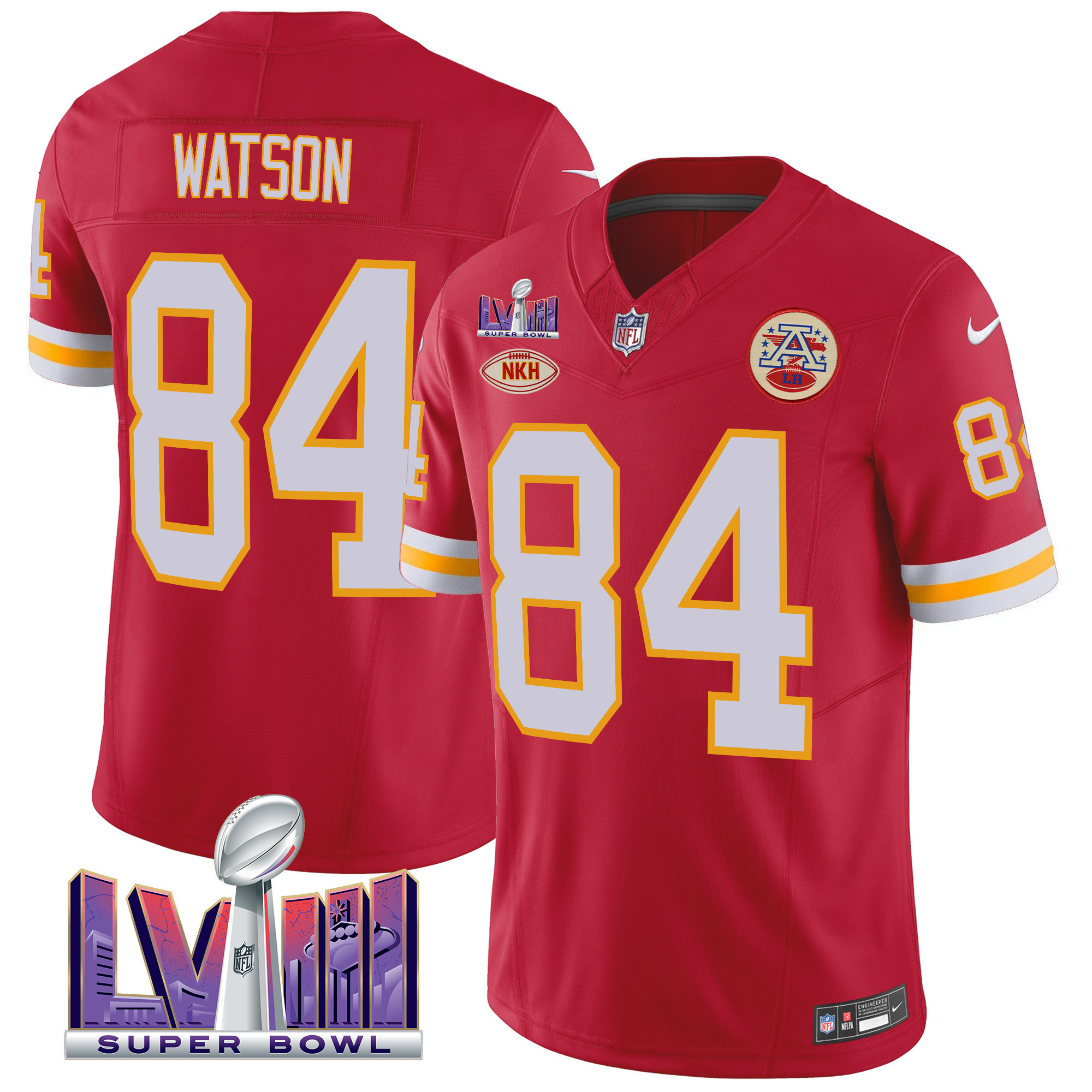 Men's Kansas City Chiefs Throwback Super Bowl LVIII Vapor Jersey - All Stitched - Image 12