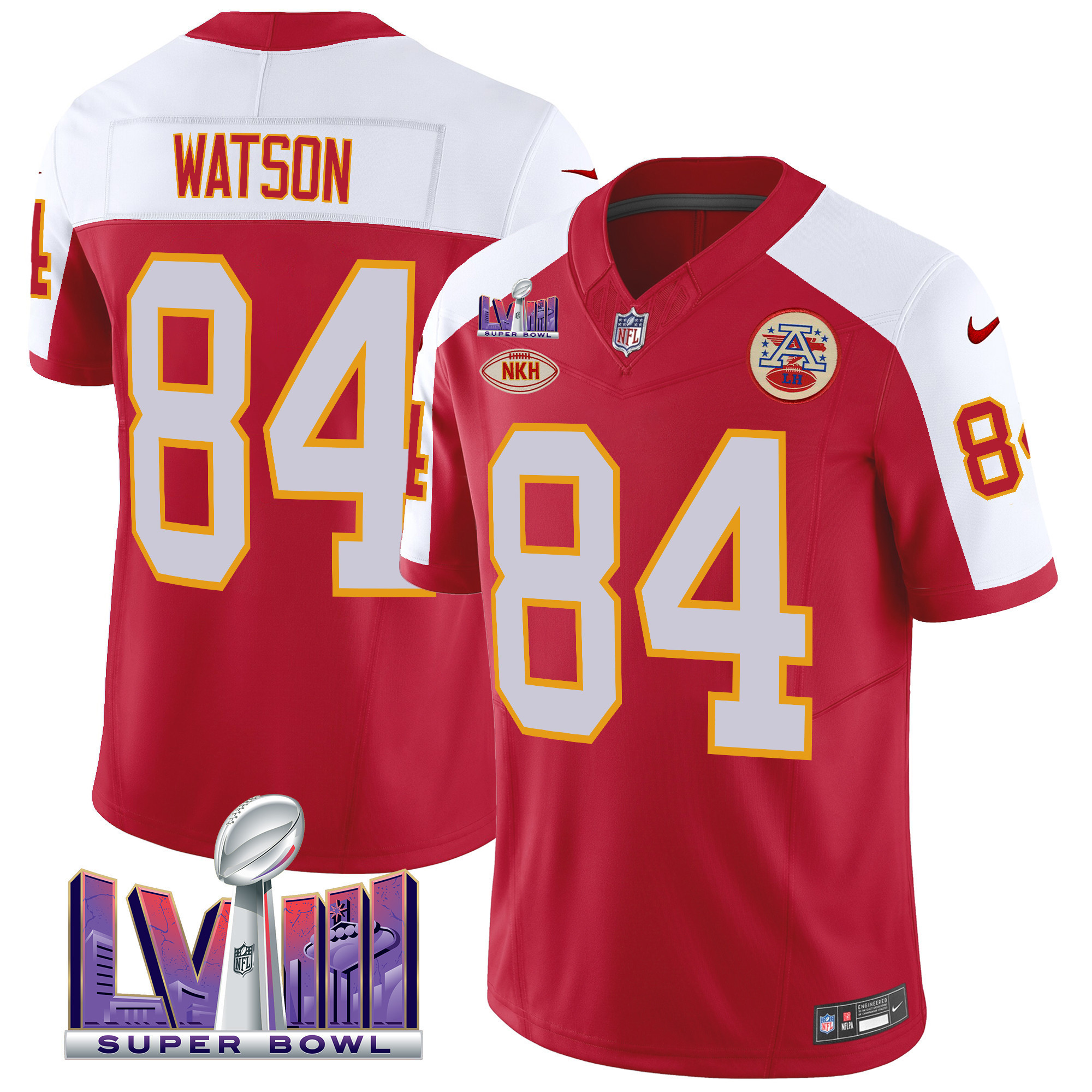Men's Kansas City Chiefs Throwback Super Bowl LVIII Vapor Jersey - All Stitched - Image 19