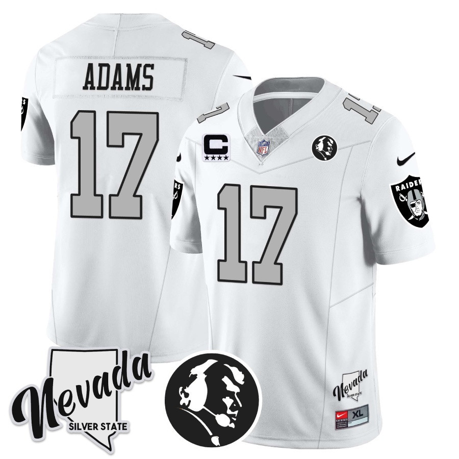 Men's Las Vegas Raiders John Madden Honoring & Nevada Silver State Patch Vapor Jersey - All Stitched - Image 21