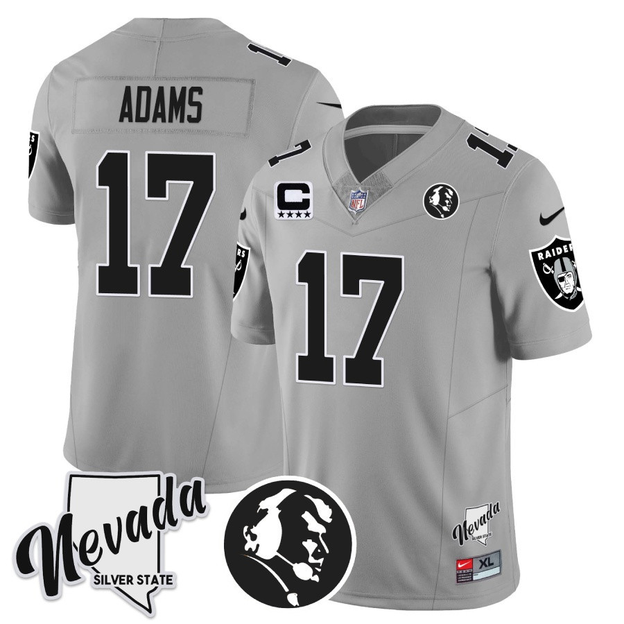 Men's Las Vegas Raiders John Madden Honoring & Nevada Silver State Patch Vapor Jersey - All Stitched - Image 16