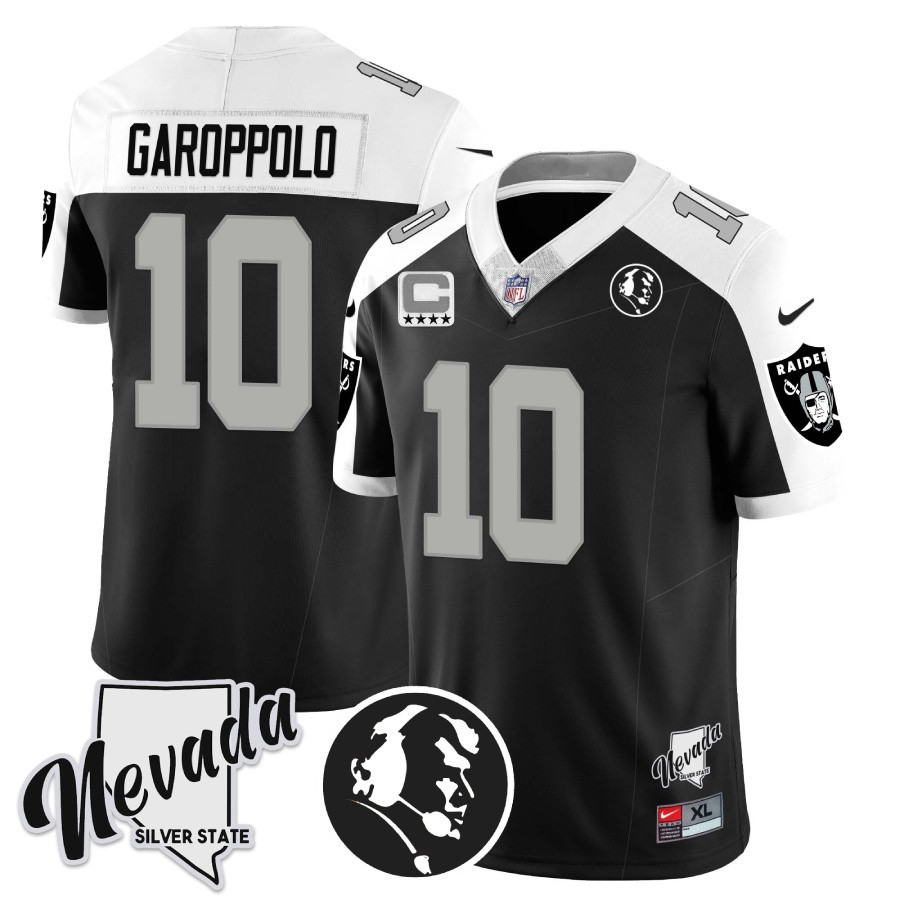 Men's Las Vegas Raiders John Madden Honoring & Nevada Silver State Patch Vapor Jersey - All Stitched - Image 9