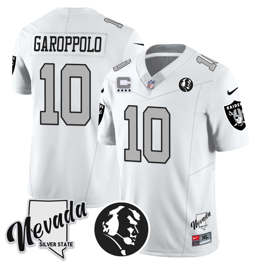 Men's Las Vegas Raiders John Madden Honoring & Nevada Silver State Patch Vapor Jersey - All Stitched - Image 24