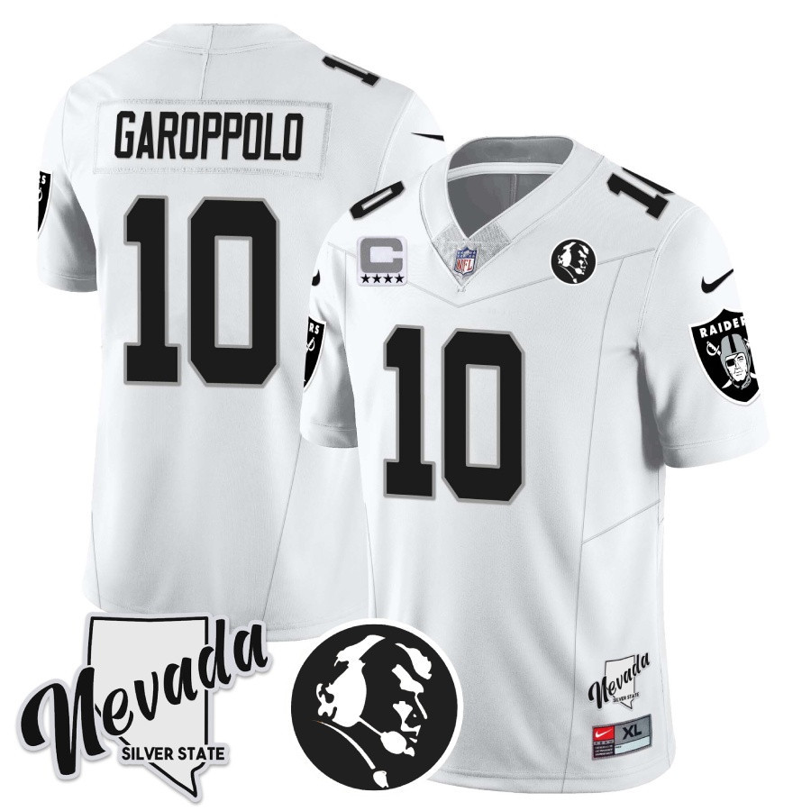 Men's Las Vegas Raiders John Madden Honoring & Nevada Silver State Patch Vapor Jersey - All Stitched - Image 14