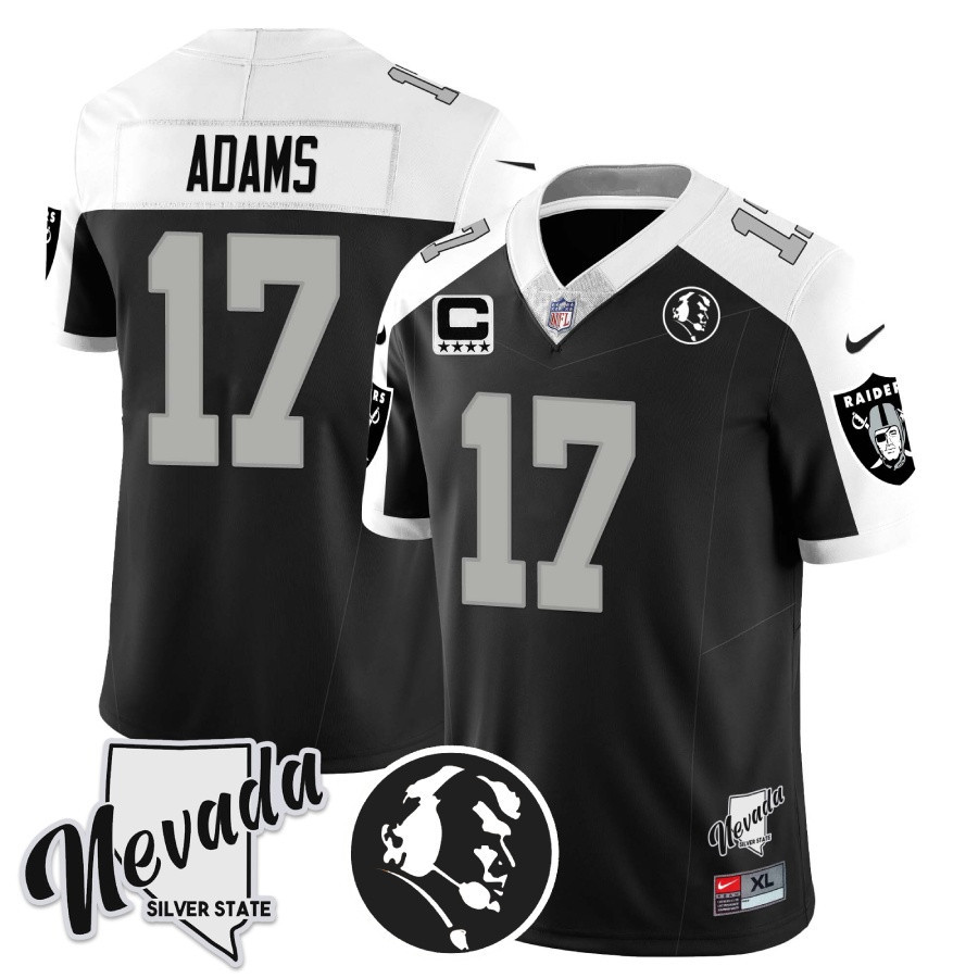 Men's Las Vegas Raiders John Madden Honoring & Nevada Silver State Patch Vapor Jersey - All Stitched - Image 6