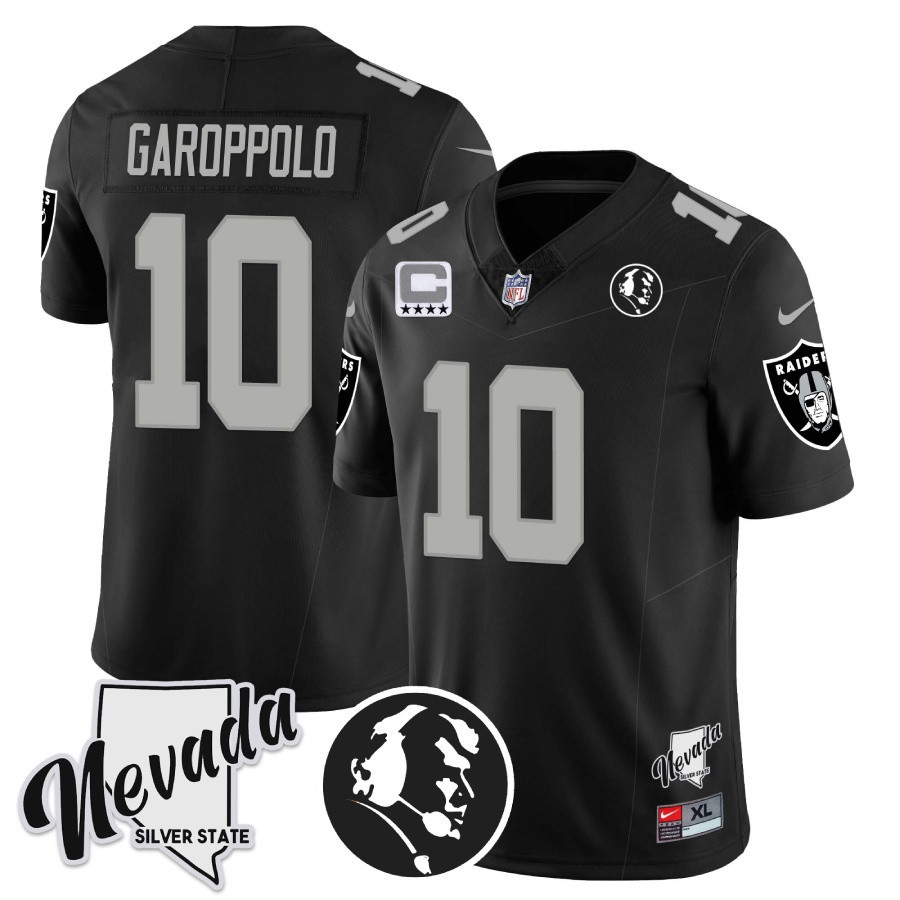 Men's Las Vegas Raiders John Madden Honoring & Nevada Silver State Patch Vapor Jersey - All Stitched - Image 4