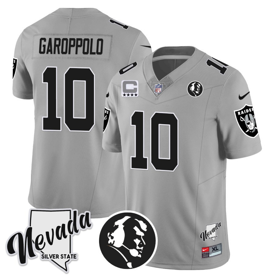 Men's Las Vegas Raiders John Madden Honoring & Nevada Silver State Patch Vapor Jersey - All Stitched - Image 19