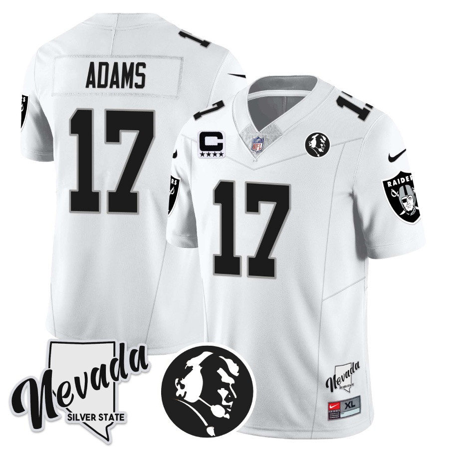 Men's Las Vegas Raiders John Madden Honoring & Nevada Silver State Patch Vapor Jersey - All Stitched - Image 11