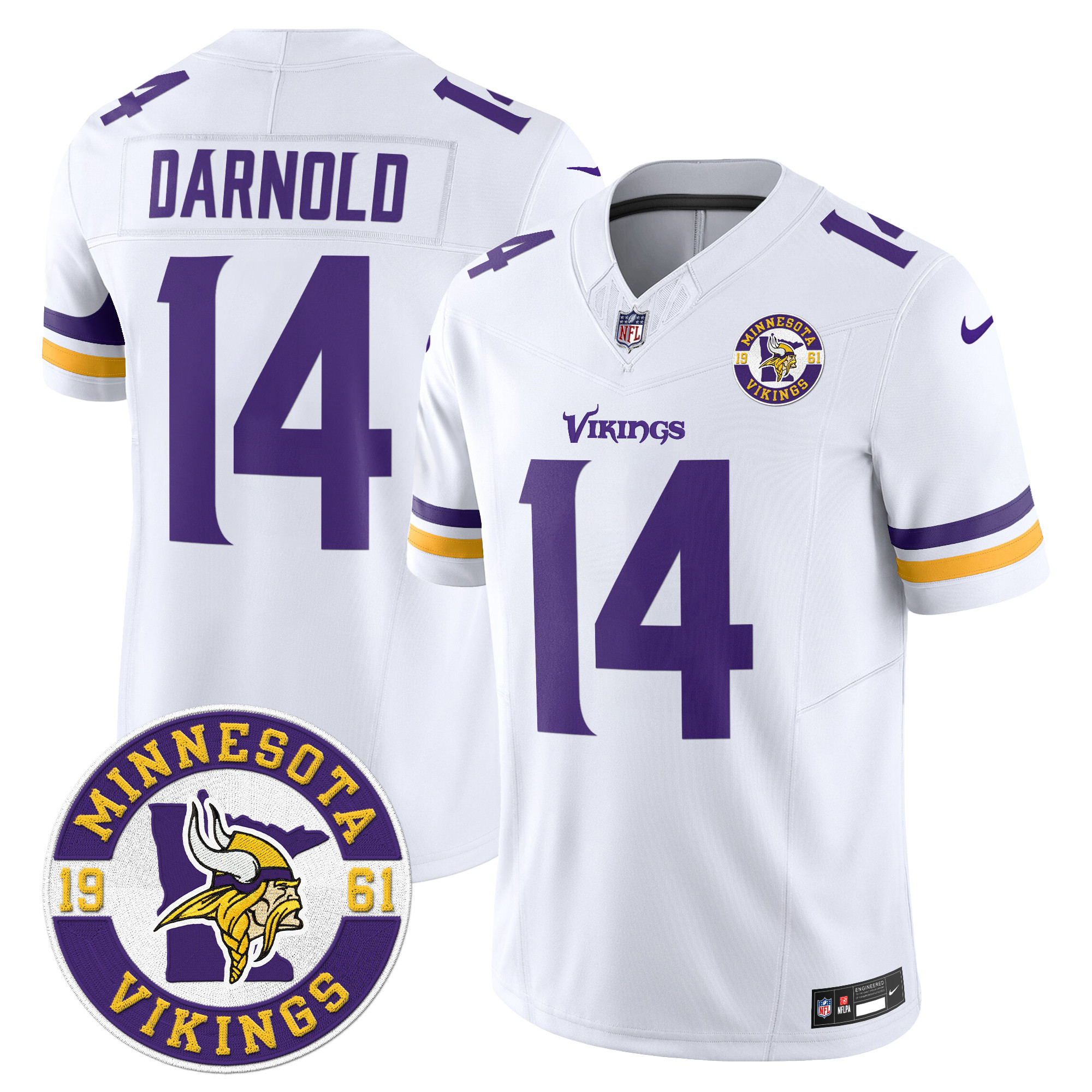 Men's Minnesota Vikings 2024 Vapor Limited Jersey V2 - Est. 1961 Patch - All Stitched - Image 28