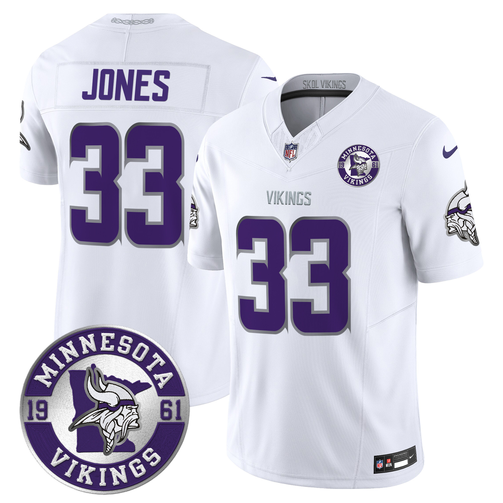 Men's Minnesota Vikings 2024 Vapor Limited Jersey V2 - Est. 1961 Patch - All Stitched - Image 41