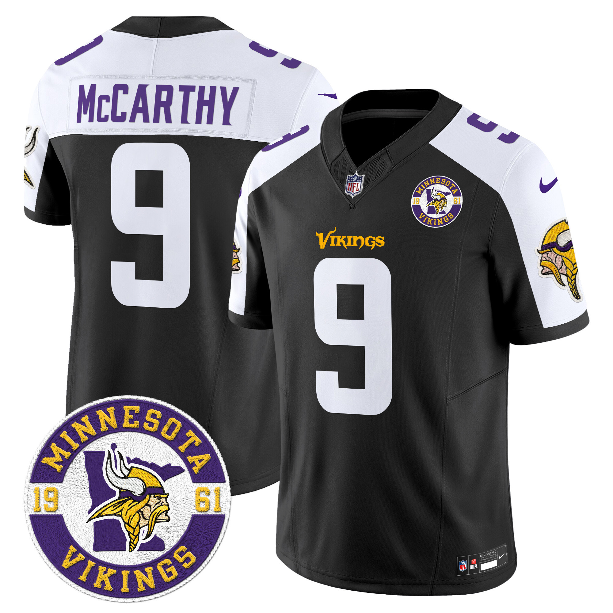 Men's Minnesota Vikings 2024 Vapor Limited Jersey V2 - Est. 1961 Patch - All Stitched - Image 12