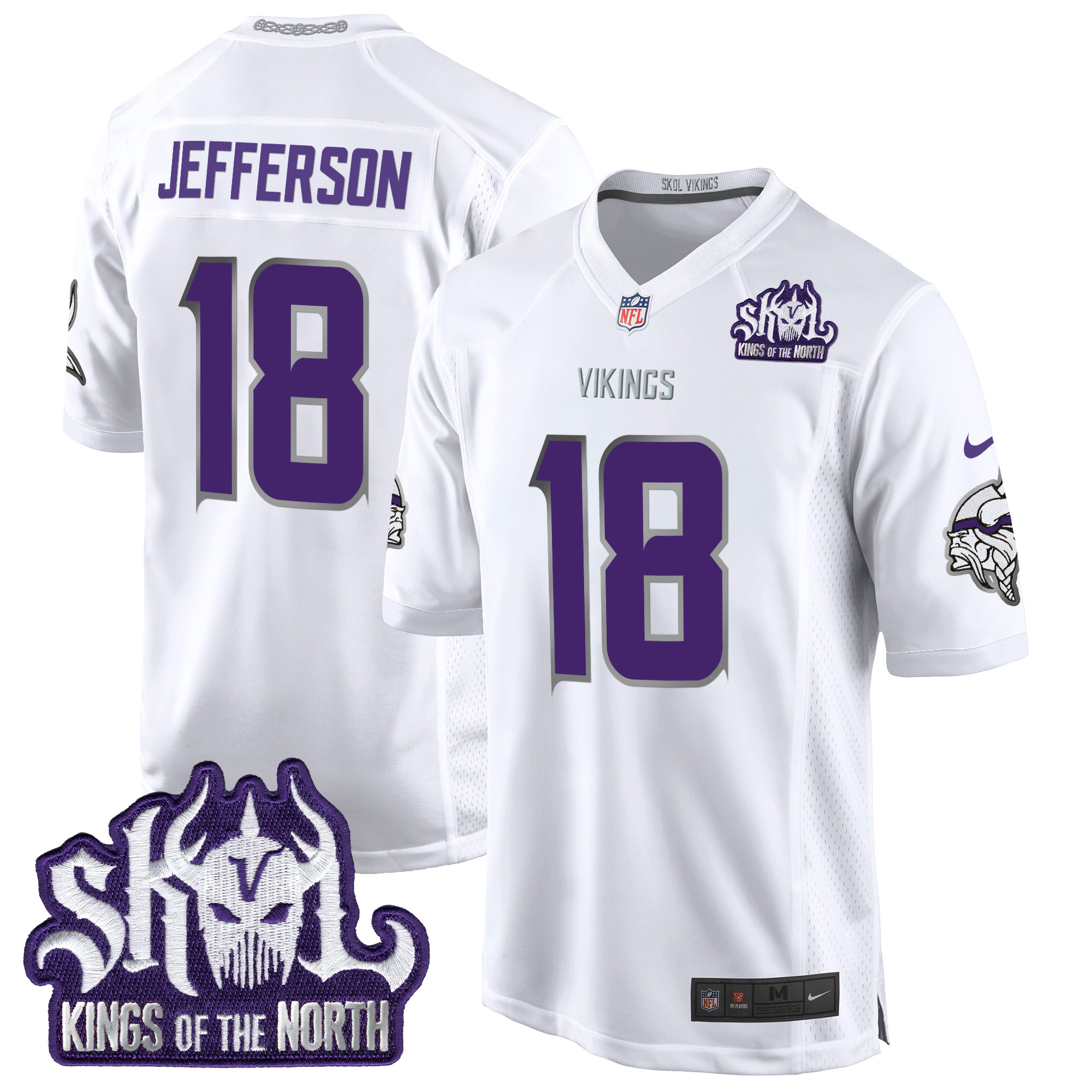 Men's Minnesota Vikings 2024 Winter Warrior Skol Patch Game Jersey - All Stitched - Image 2
