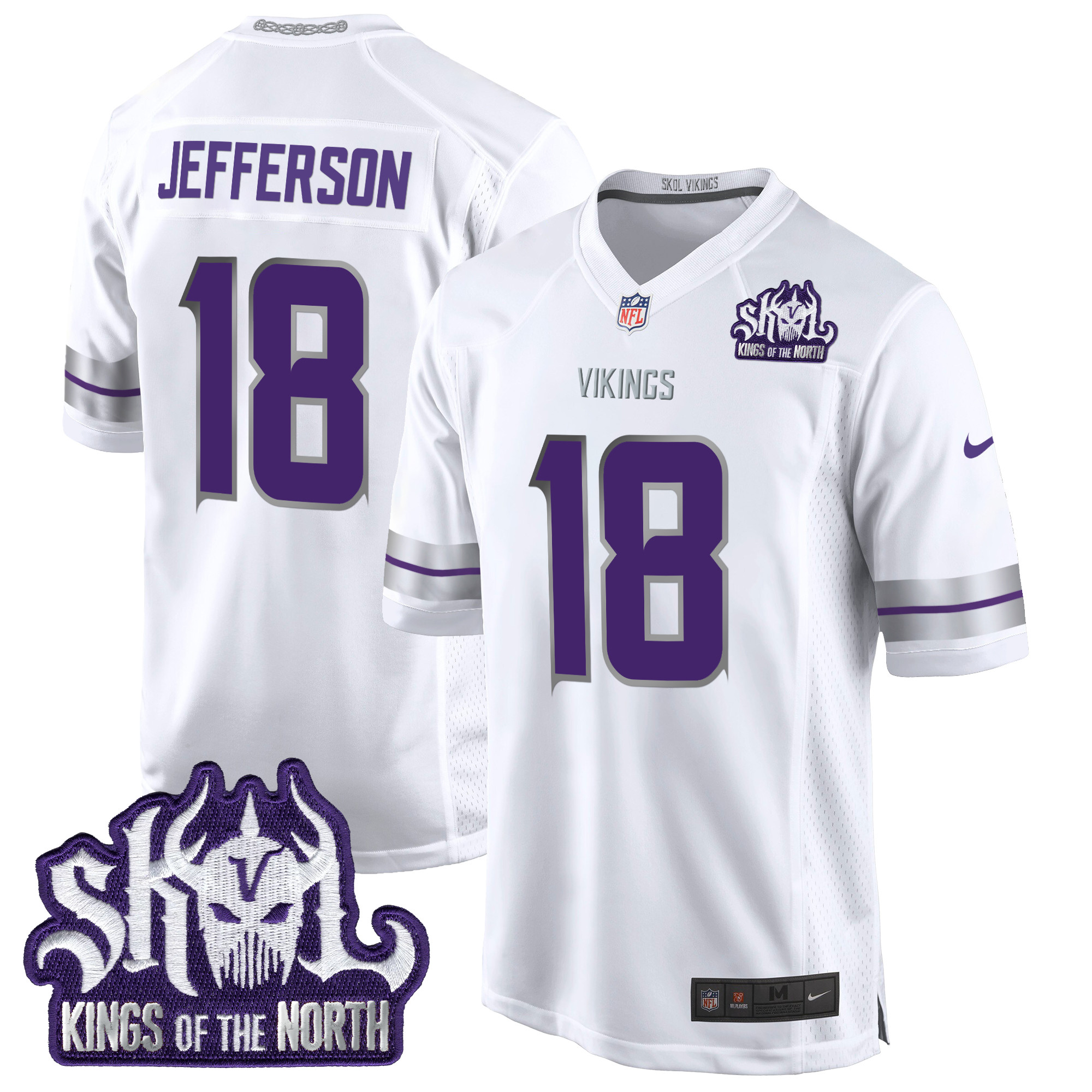 Men's Minnesota Vikings 2024 Winter Warrior Skol Patch Game Jersey - All Stitched - Image 11