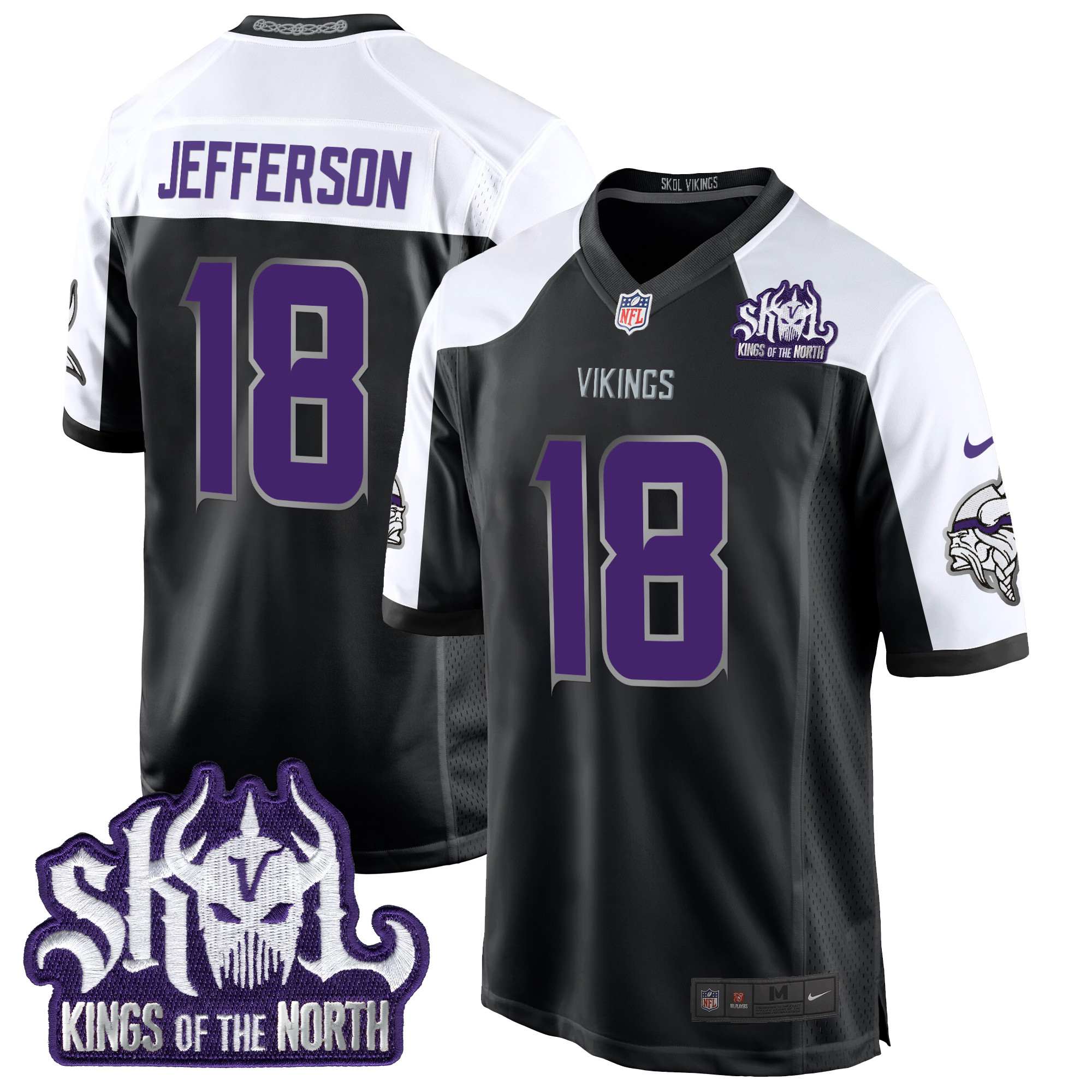 Men's Minnesota Vikings 2024 Winter Warrior Skol Patch Game Jersey - All Stitched - Image 20