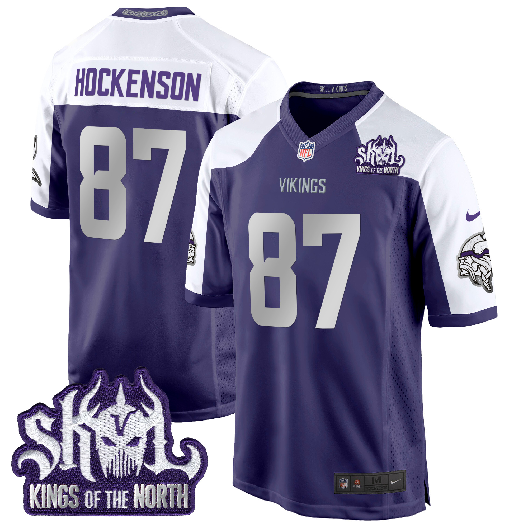Men's Minnesota Vikings 2024 Winter Warrior Skol Patch Game Jersey - All Stitched - Image 35