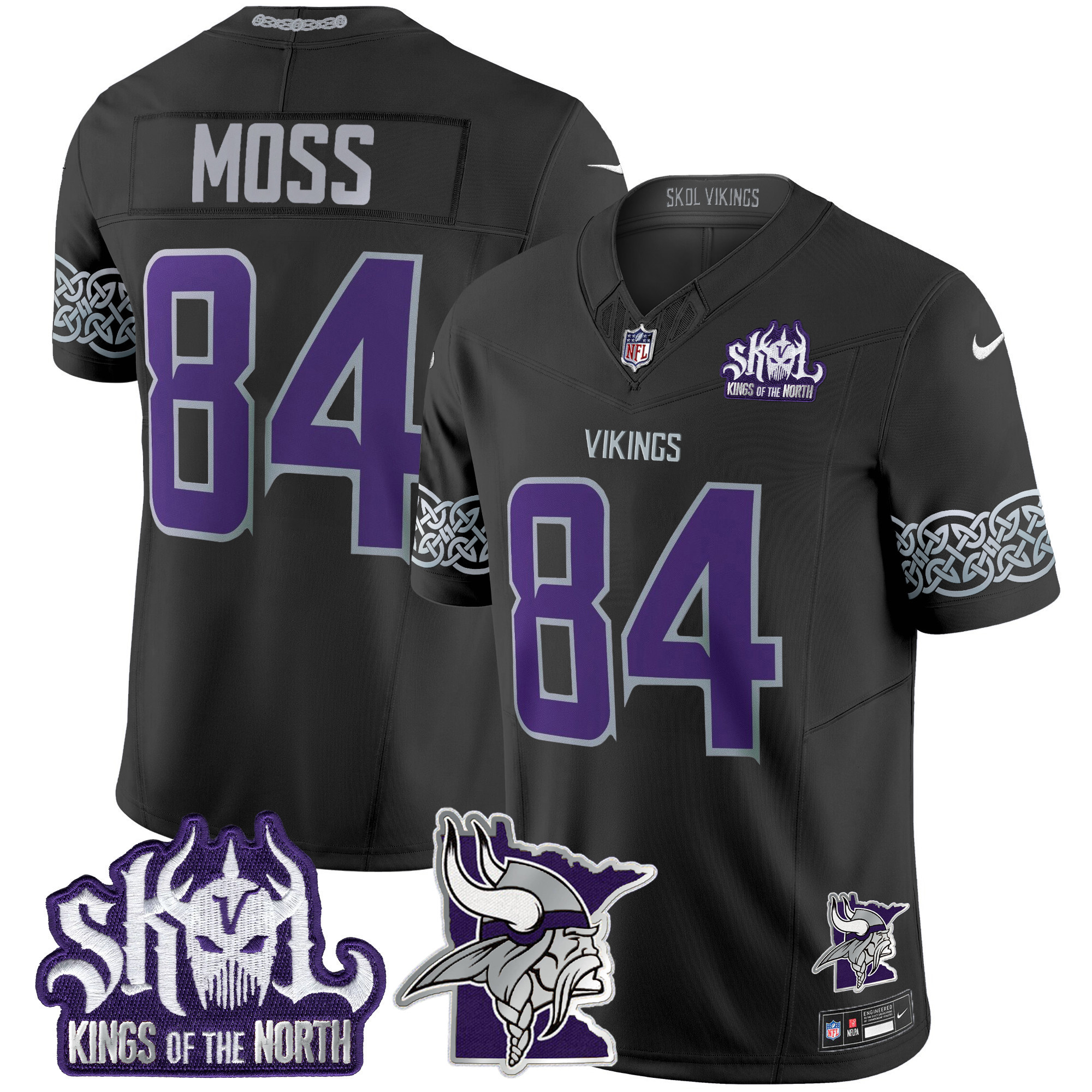 Men's Minnesota Vikings 2024 Winter Warrior Skol Patch Vapor Limited Jersey V2 - All Stitched - Image 27