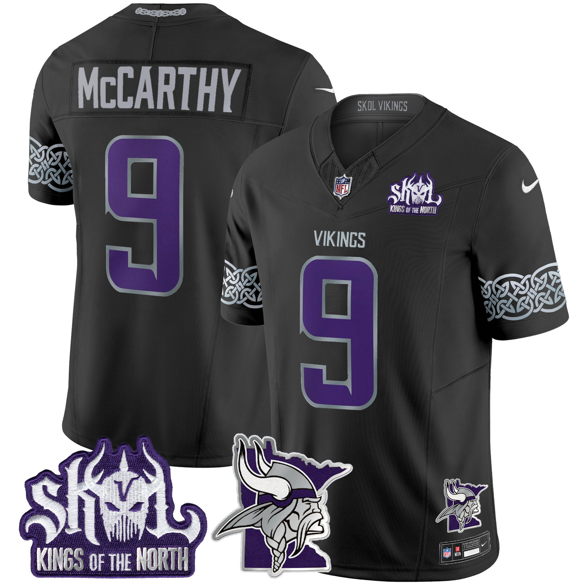 Men's Minnesota Vikings 2024 Winter Warrior Skol Patch Vapor Limited Jersey V2 - All Stitched - Image 21