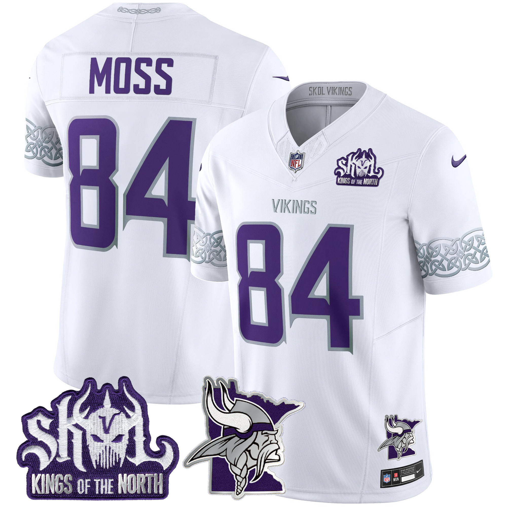 Men's Minnesota Vikings 2024 Winter Warrior Skol Patch Vapor Limited Jersey V2 - All Stitched - Image 9